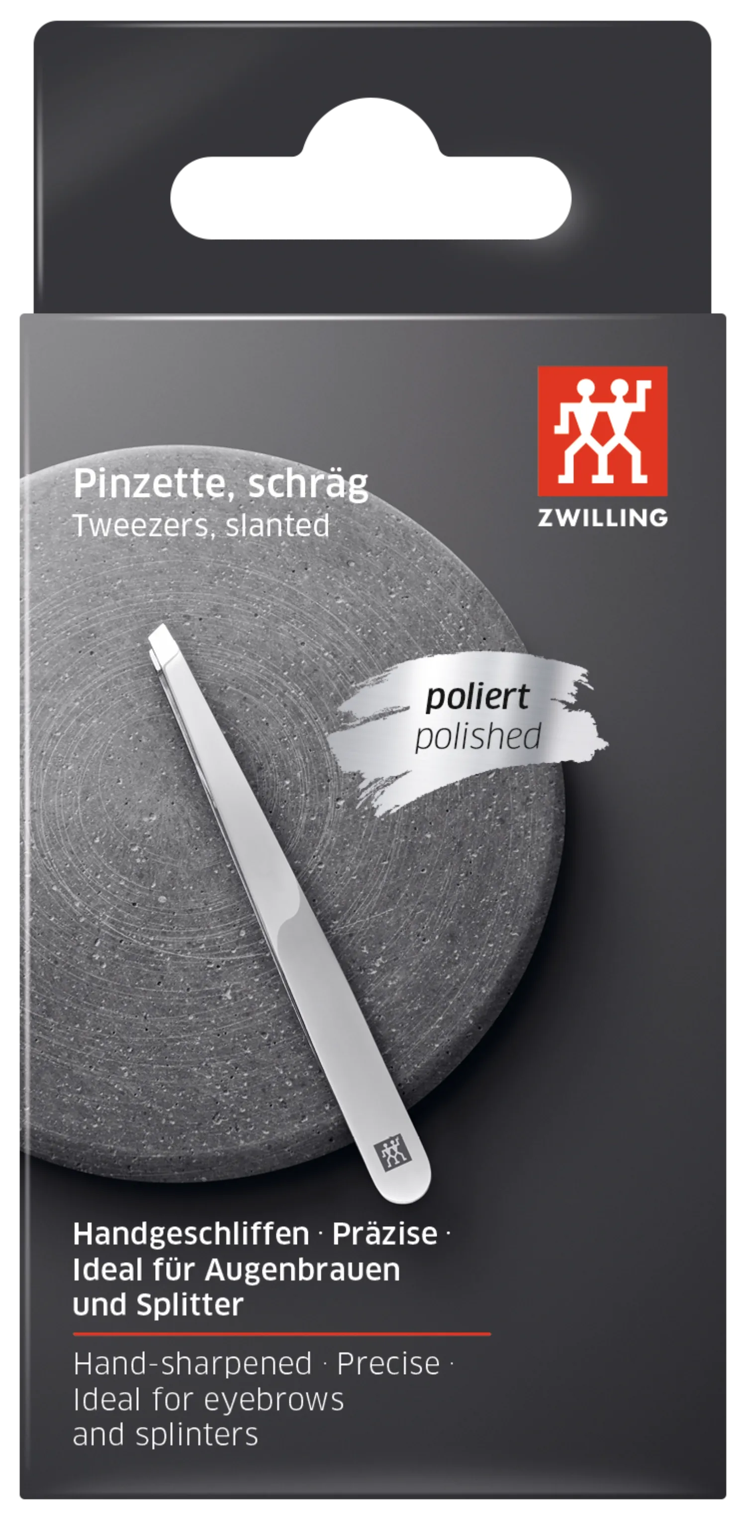 Pinzette, schräg, poliert 90mm