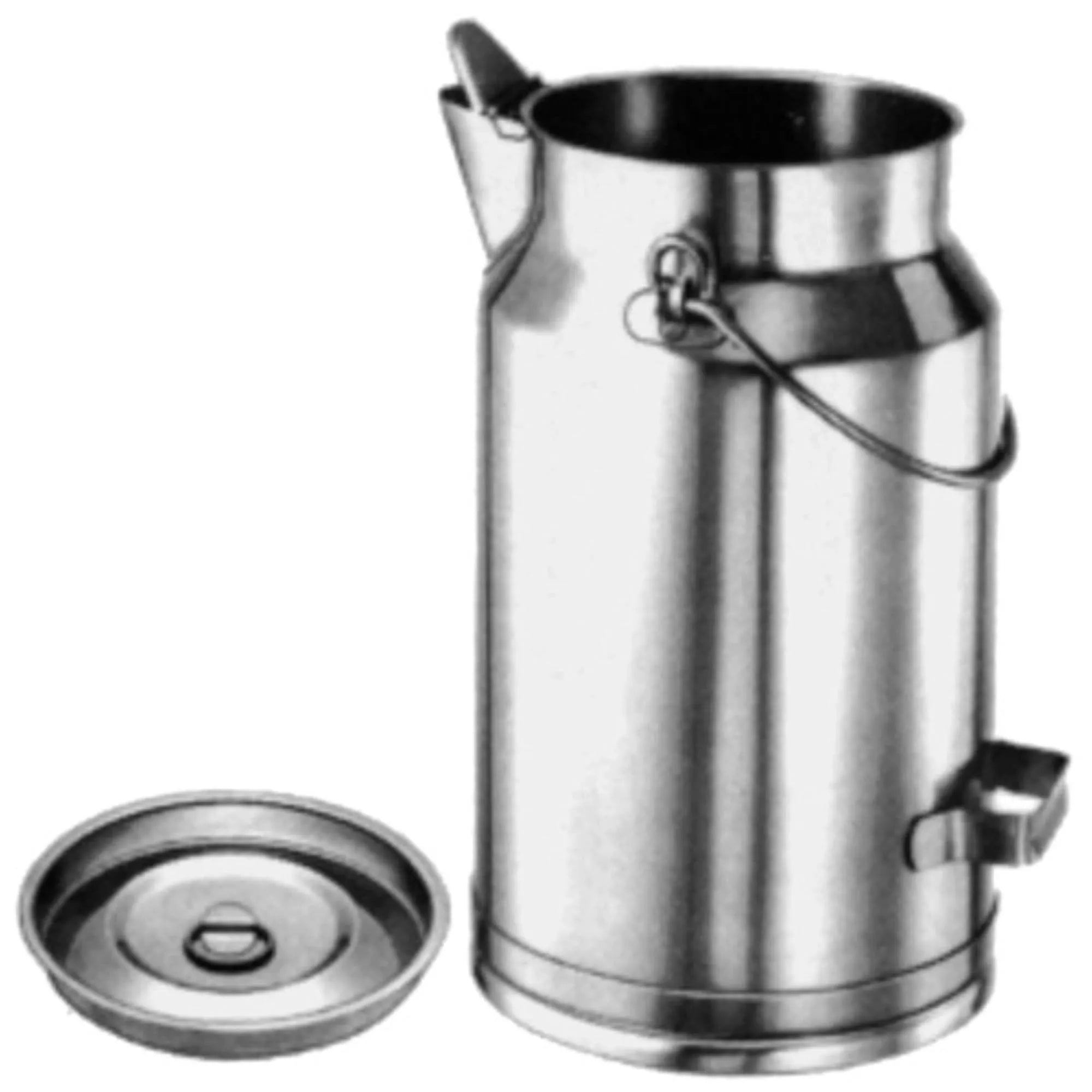 Robuste 15-Liter-Kaffeekanne von Amsta aus 18/10 Edelstahl, ideal für präzises, tropffreies Einschenken in Gastronomiebetrieben.