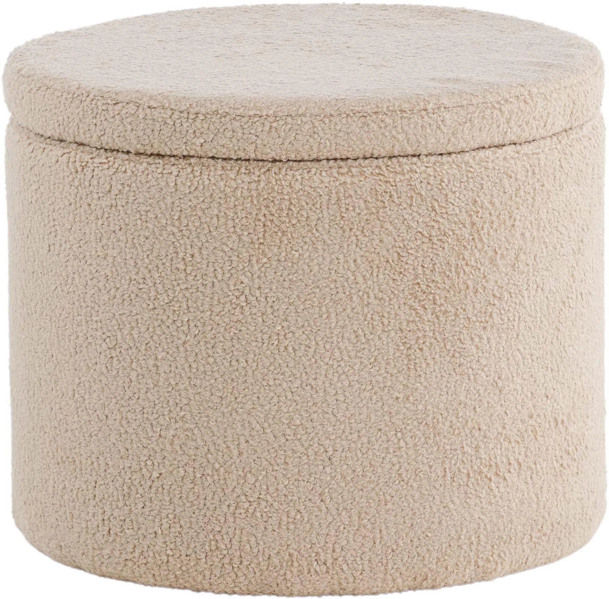 Moderner Dunken Pouf in Beige von Venture Home für stilvolles Wohnen.