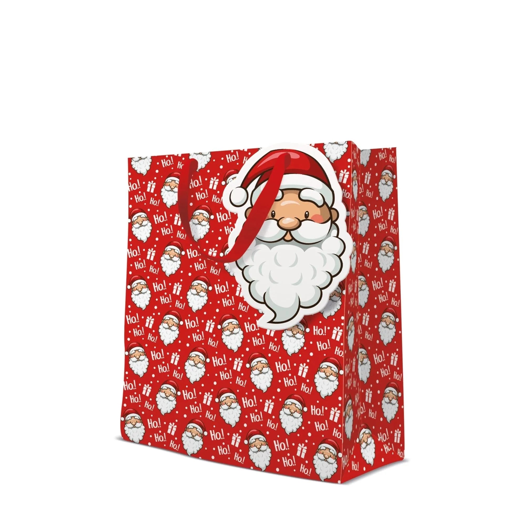 Geschenktüte Ho ho ho groß, 33.5x26.5x13 cm - KAQTU Design