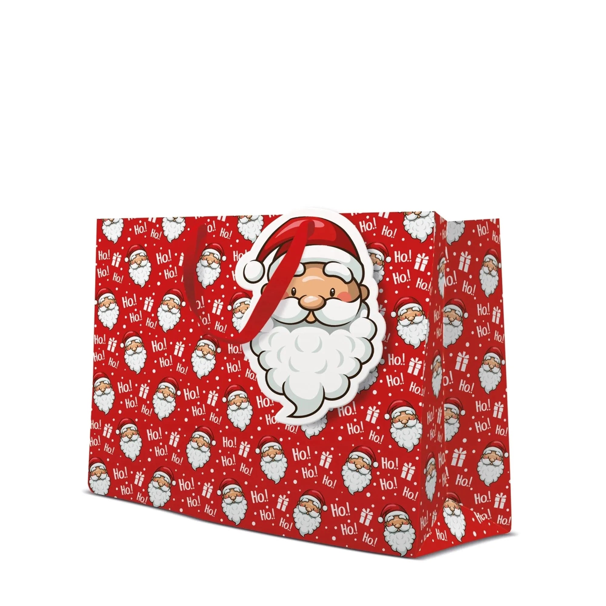 Geschenktüte Ho ho ho horizontal, 33.5x26.5x13 cm - KAQTU Design