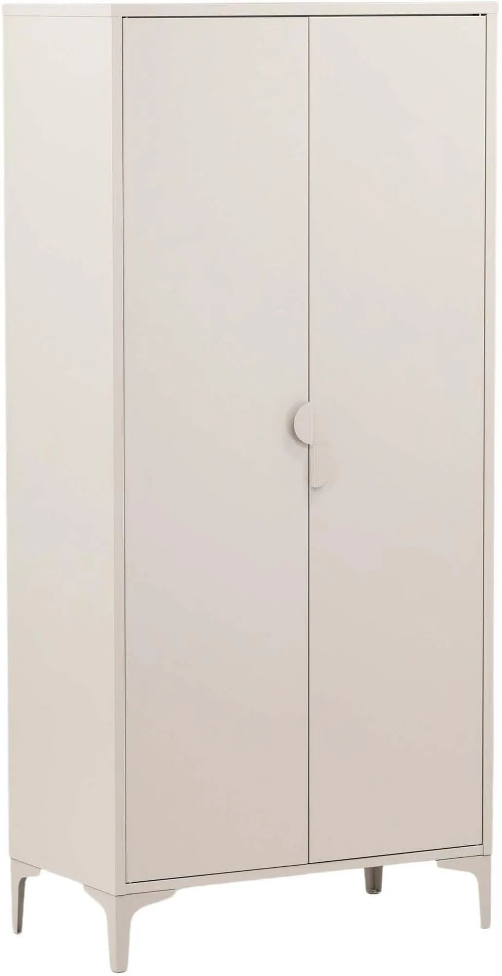 Elegante Piring Garderobe in Beige von Venture Home: Stilvoller Drehtürenschrank aus Stahl mit viel Stauraum und modernem Design.