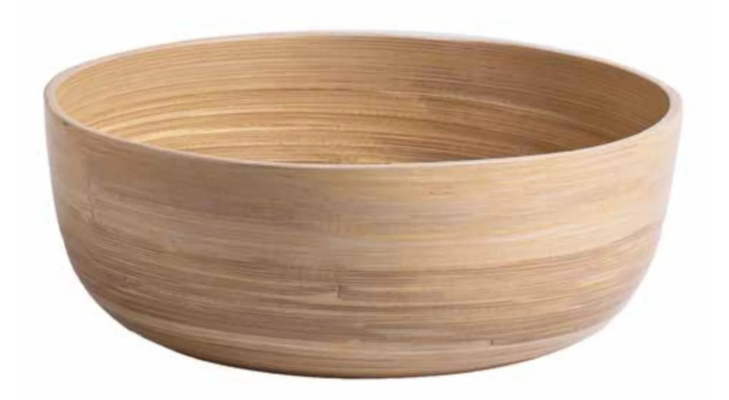 Elegante, nachhaltige Bambus Schüssel XL (28x10cm) von Nuts Innovations – ideal für Salate, Obst und mehr. Antibakteriell und pflegeleicht.