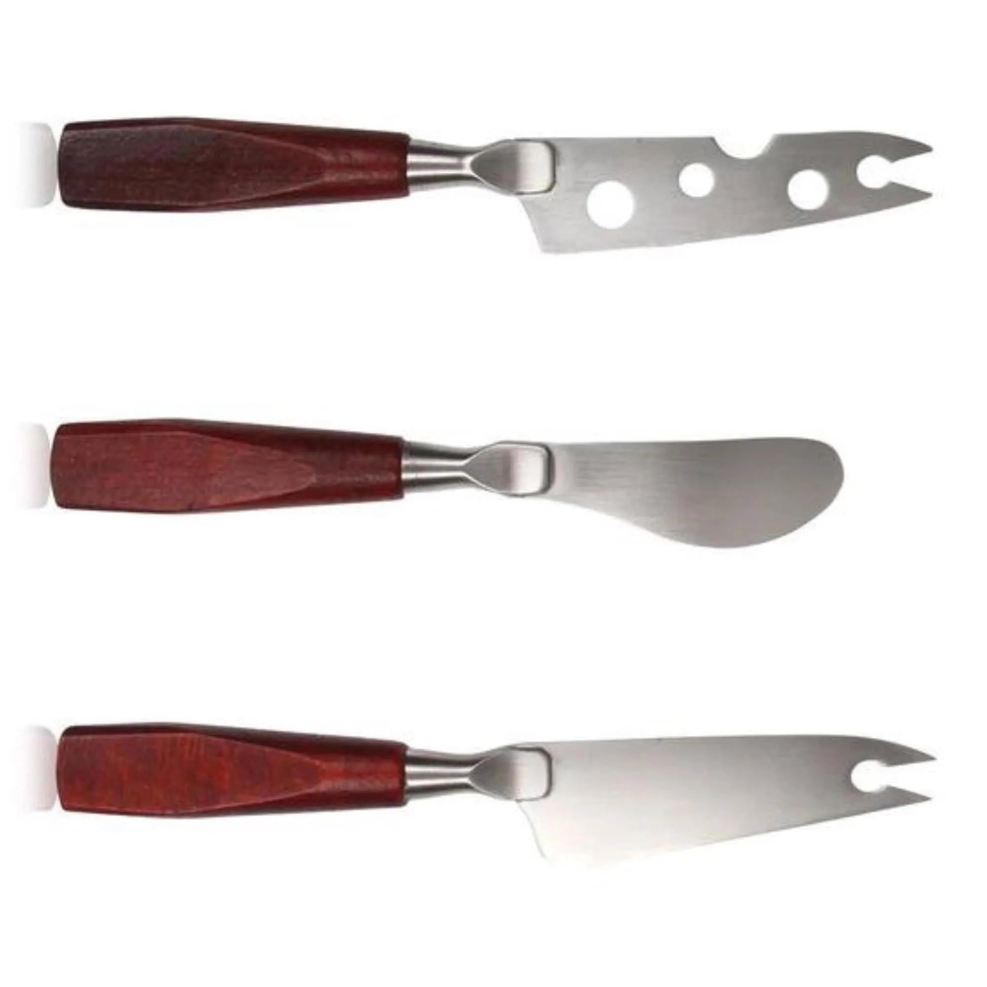 Käsemesser-Set Mini Vienna braun Edelstahl Buche, Käsezubehör, KAQTU Design