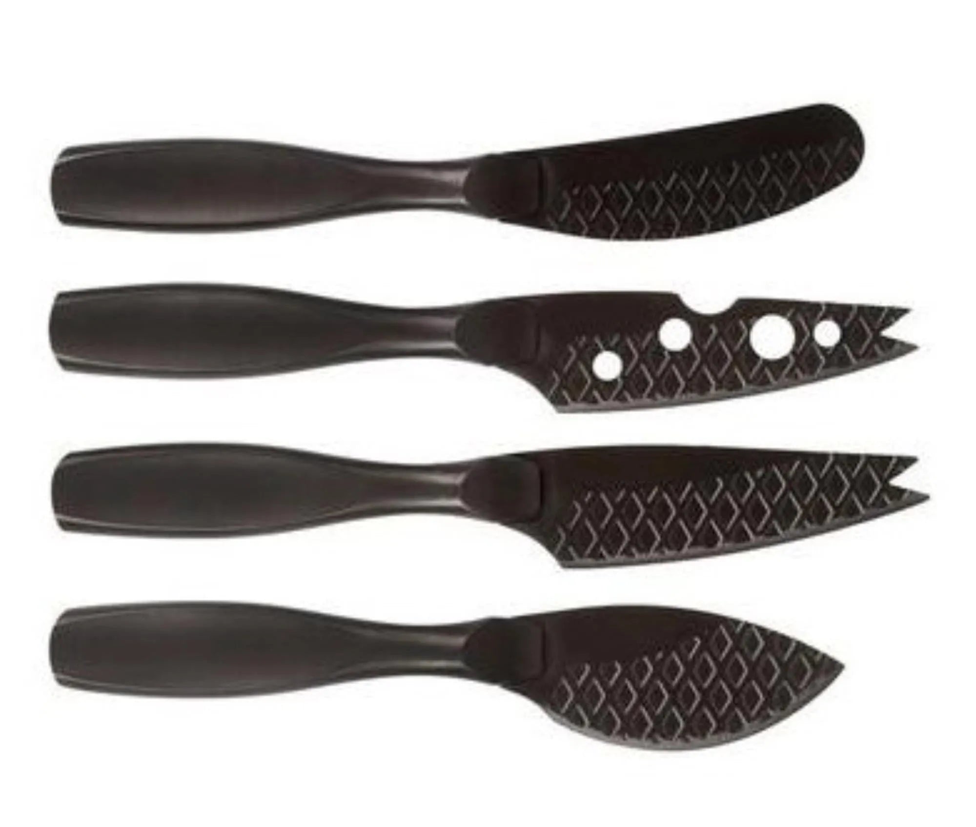 Elegantes Käsemesser-Set aus schwarzem Edelstahl von Boska, ideal für jede Käseverkostung.