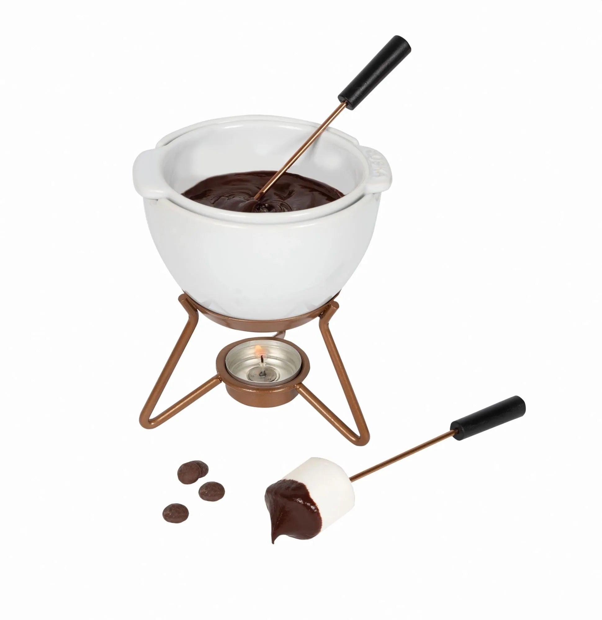 Boska Schokoladenfondue Petit Marie: Elegantes 250ml Set für Schokoladenliebhaber, ideal für gesellige Abende. Spülmaschinenfest!