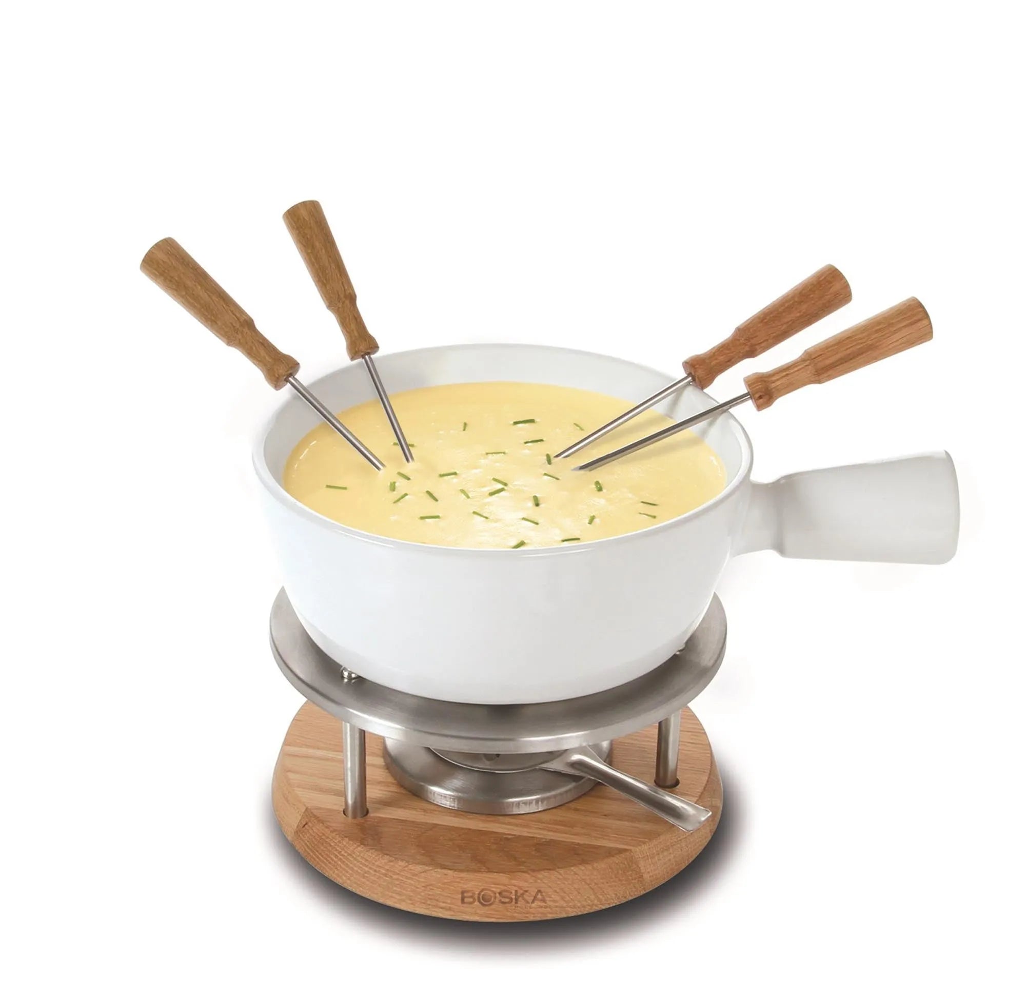 Elegantes Boska Bianco Fondue-Set 1.3lt für gesellige Runden.