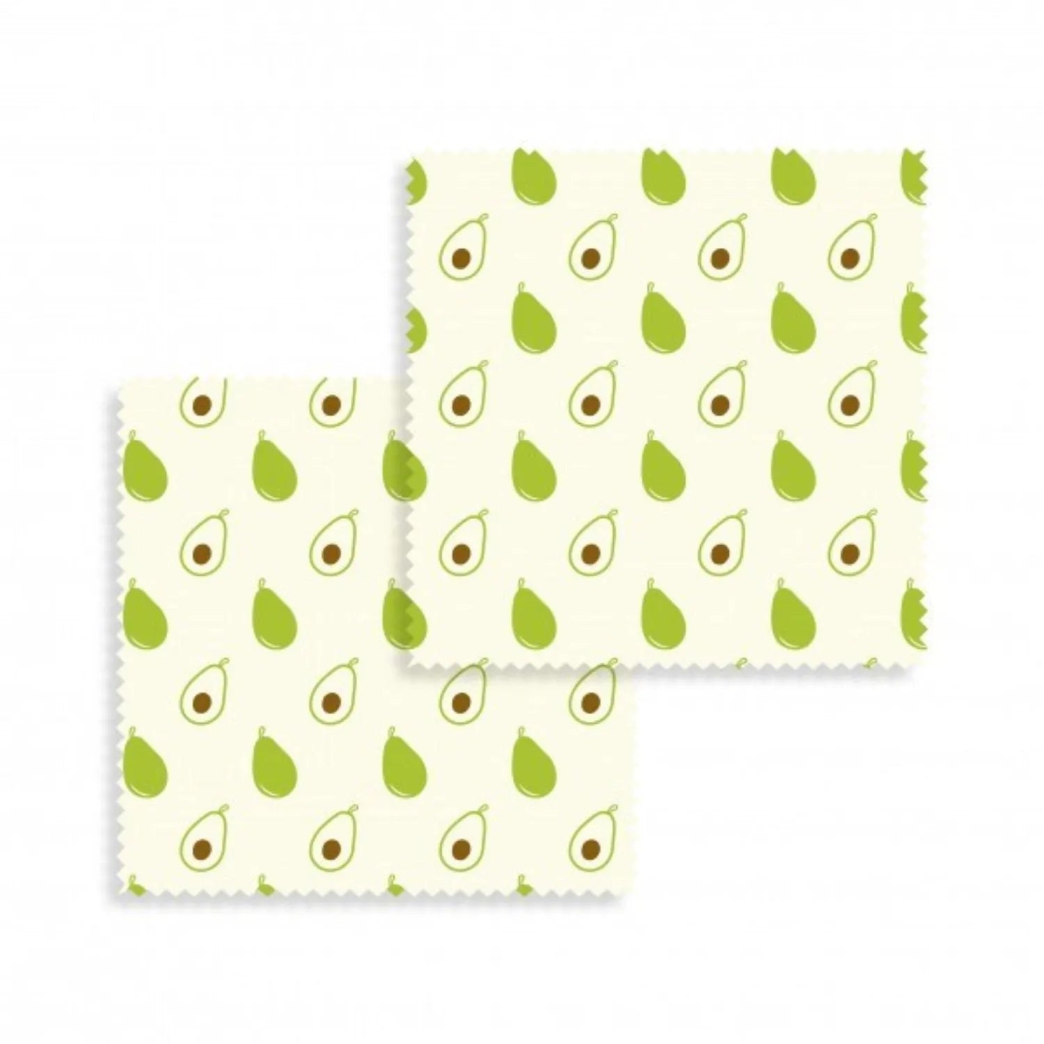 2er Set Bienenwachs Wraps  Avocado 20x20cm