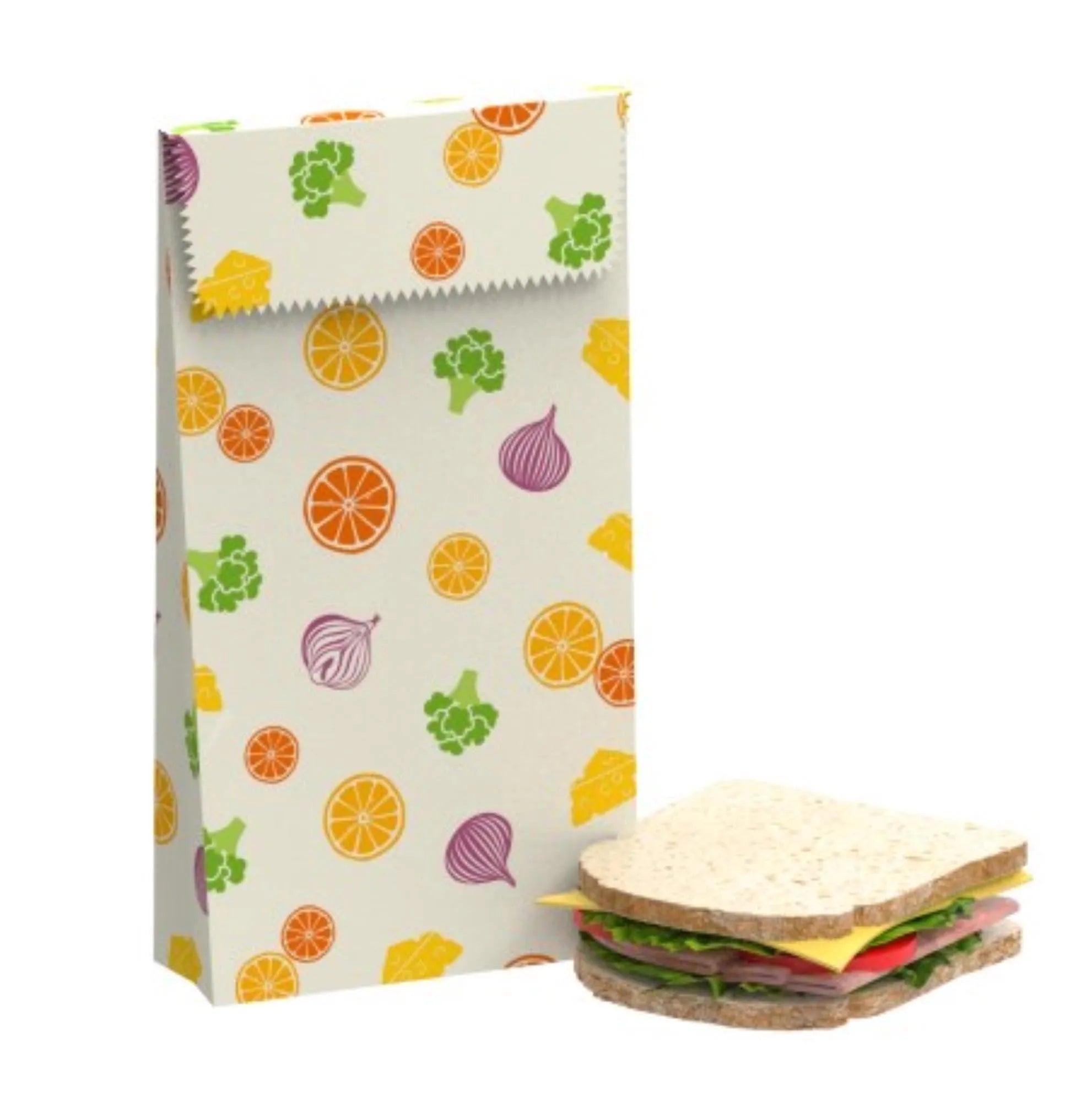 Bienenwachs Sandwichbeutel Obst u. Gemüse 18x26cm - KAQTU Design