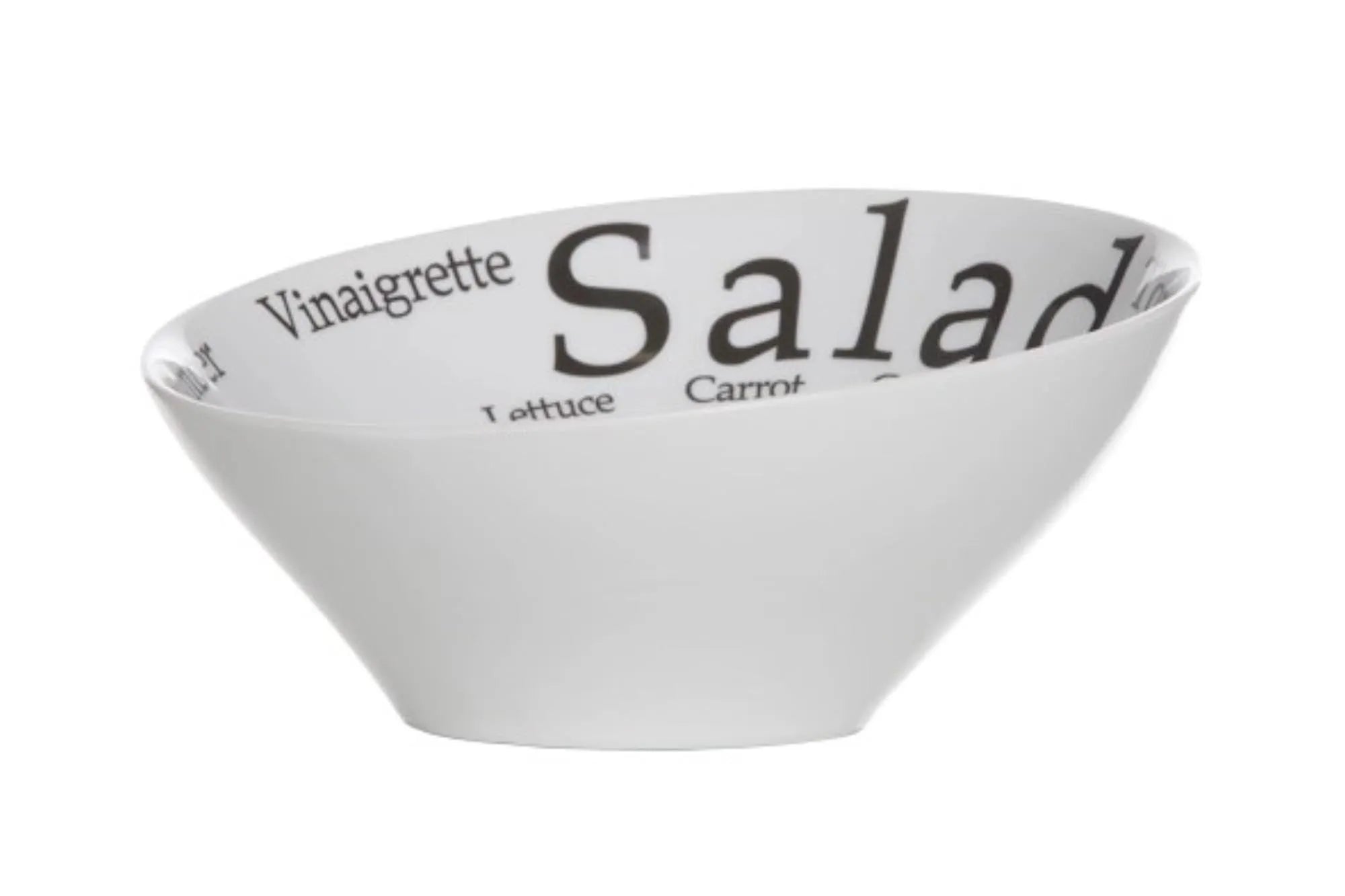 Stilvolle Trinity Schüssel "Salad" aus Porzellan, Ø 19 cm, H 9 cm, ideal für Salate, mikrowellen- und spülmaschinengeeignet.