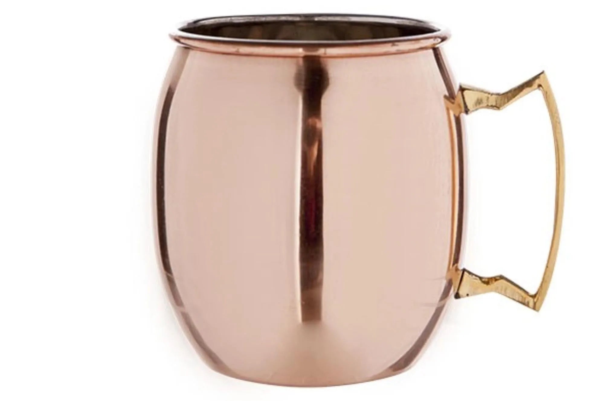 Eleganter Moscow Mule Becher aus Kupfer, 8.5x10cm, 45cl. Hochwertiger Edelstahl, luxuriöse Optik, ideal für Cocktails.