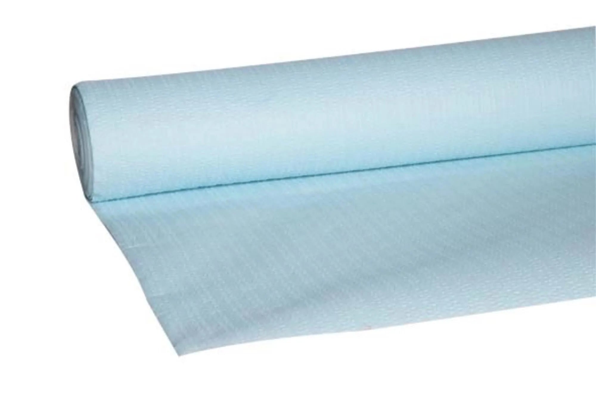 Elegante hellblaue Papier-Tischdecke von Cosy & Trendy, 1,18x20m, mit ansprechender Waffelstruktur, umweltfreundlich und praktisch.