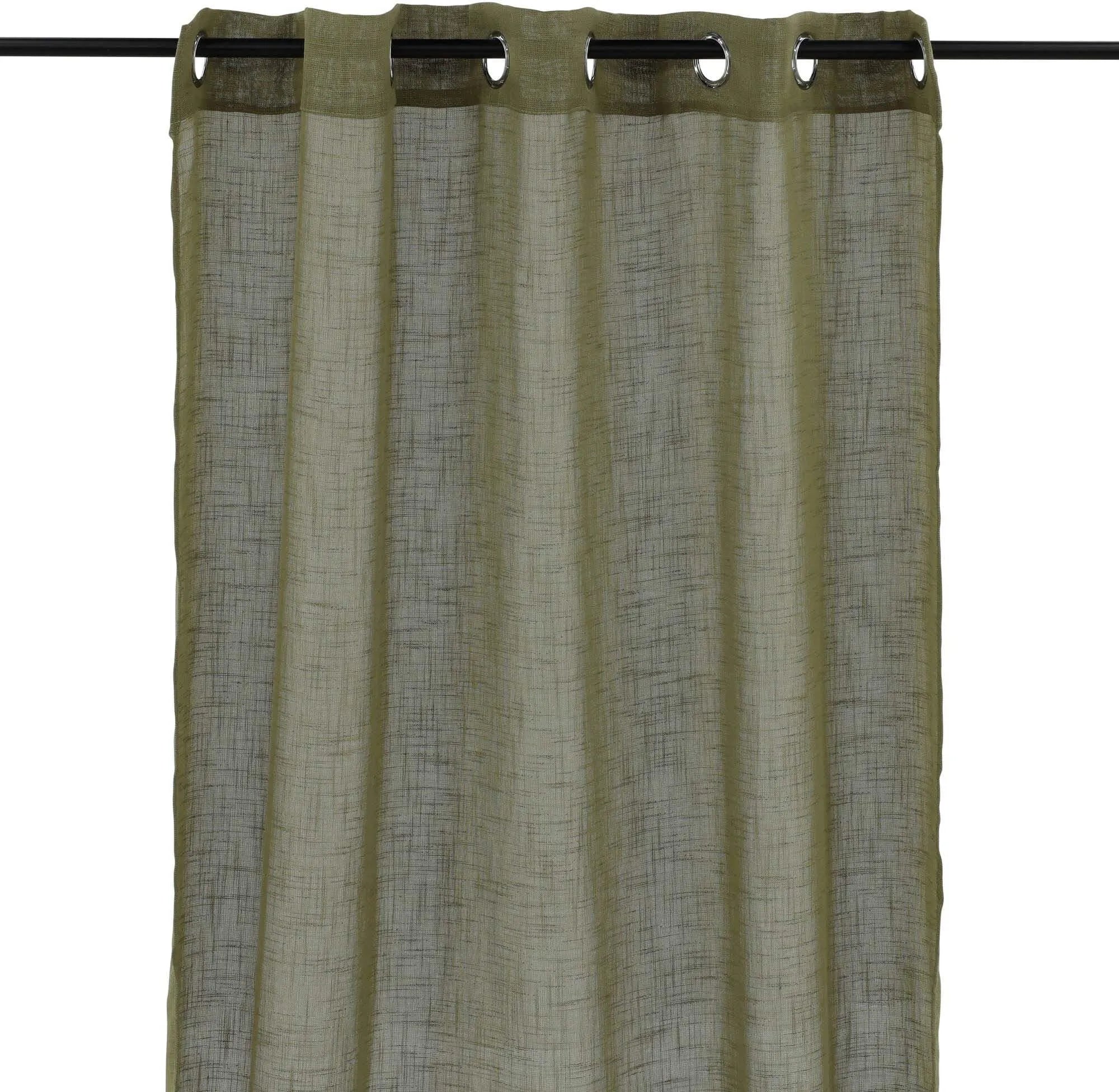 Kaya Vorhang 2er Pack in Beige: Langlebiges Polyester, 140x240 cm, einfache Ösenaufhängung, ideal für Wohn- und Schlafzimmer.