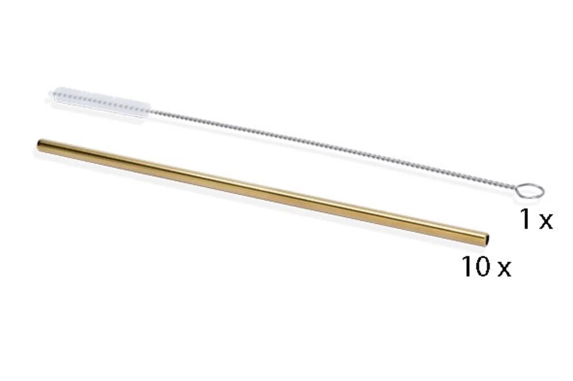 Trinkhälme RF S10 gold mit Bürste, 21.4 cm - KAQTU Design