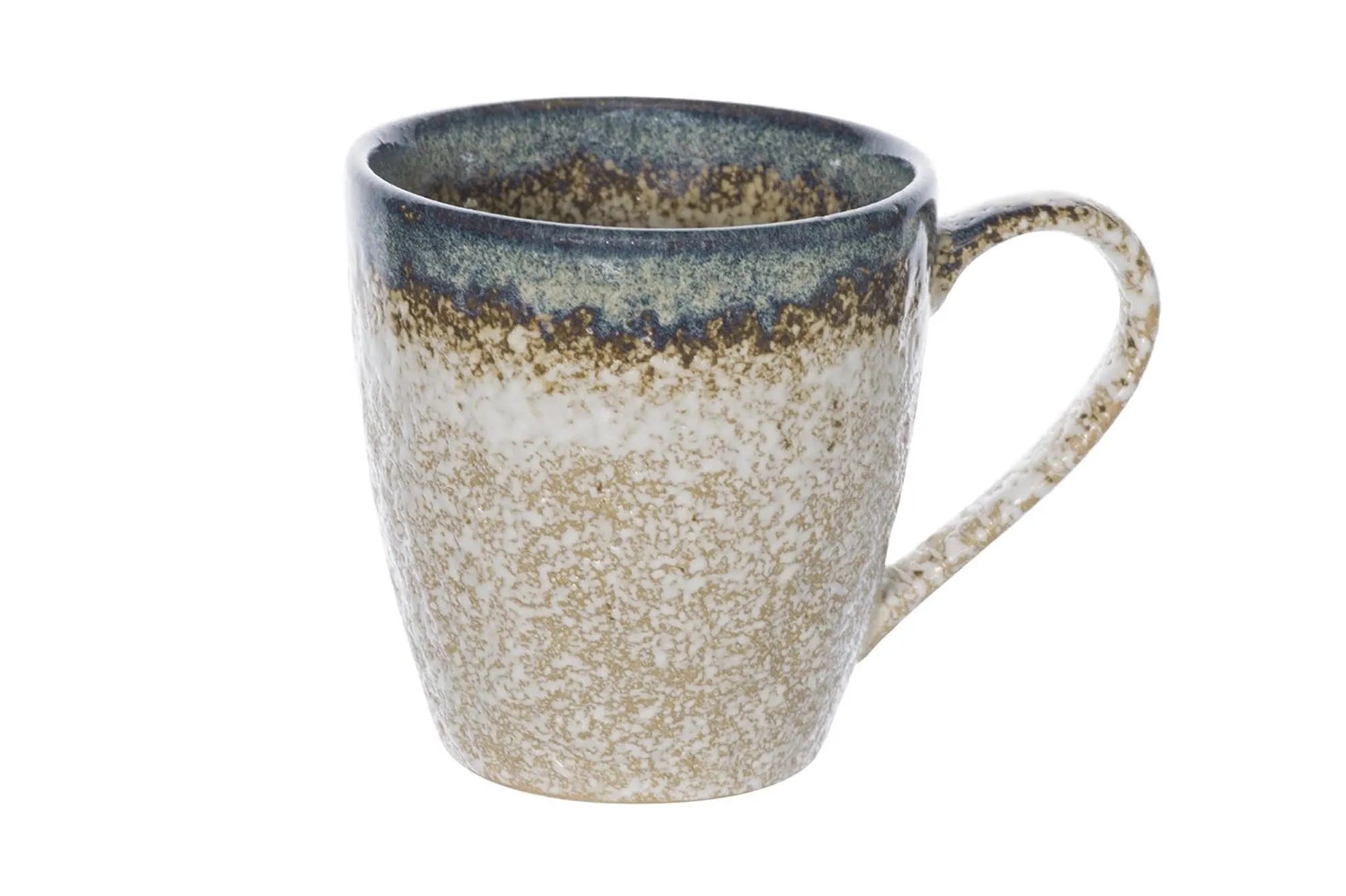 Die Begona Tasse von Cosy & Trendy: 22cl, Ø 8cm, H 8.3cm, aus robustem Steingut, ideal für Kaffee, Tee, Schokolade. Stilvoll und praktisch.