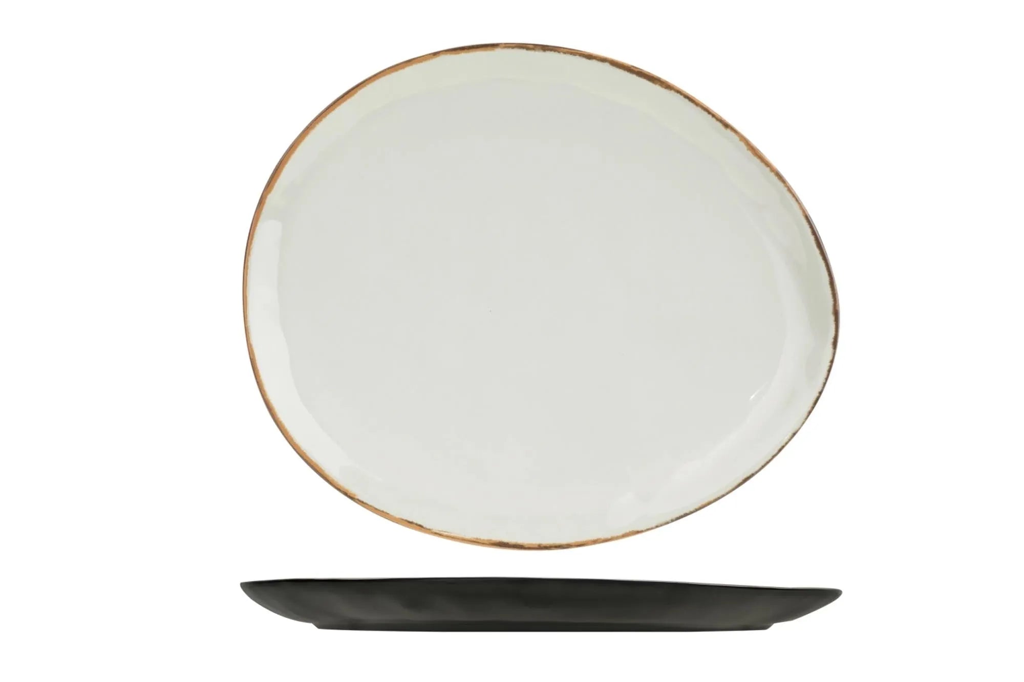 Plato Teller oval, Melamin, 32x27.7x2.5 cm - KAQTU Design