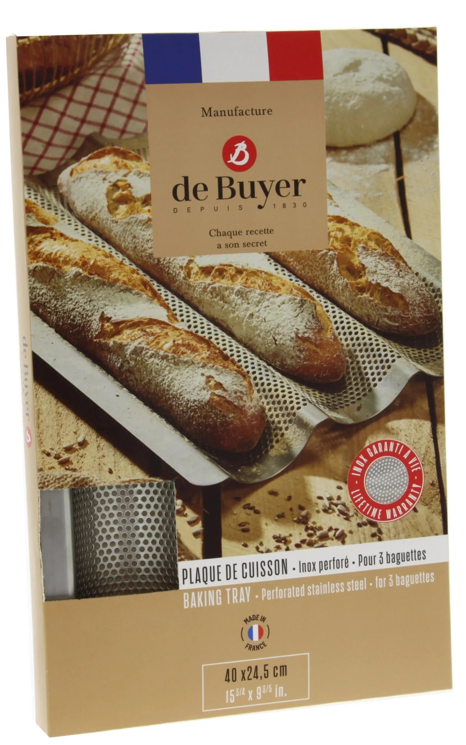 Lochblech Edelstahl, 3 Baguettes