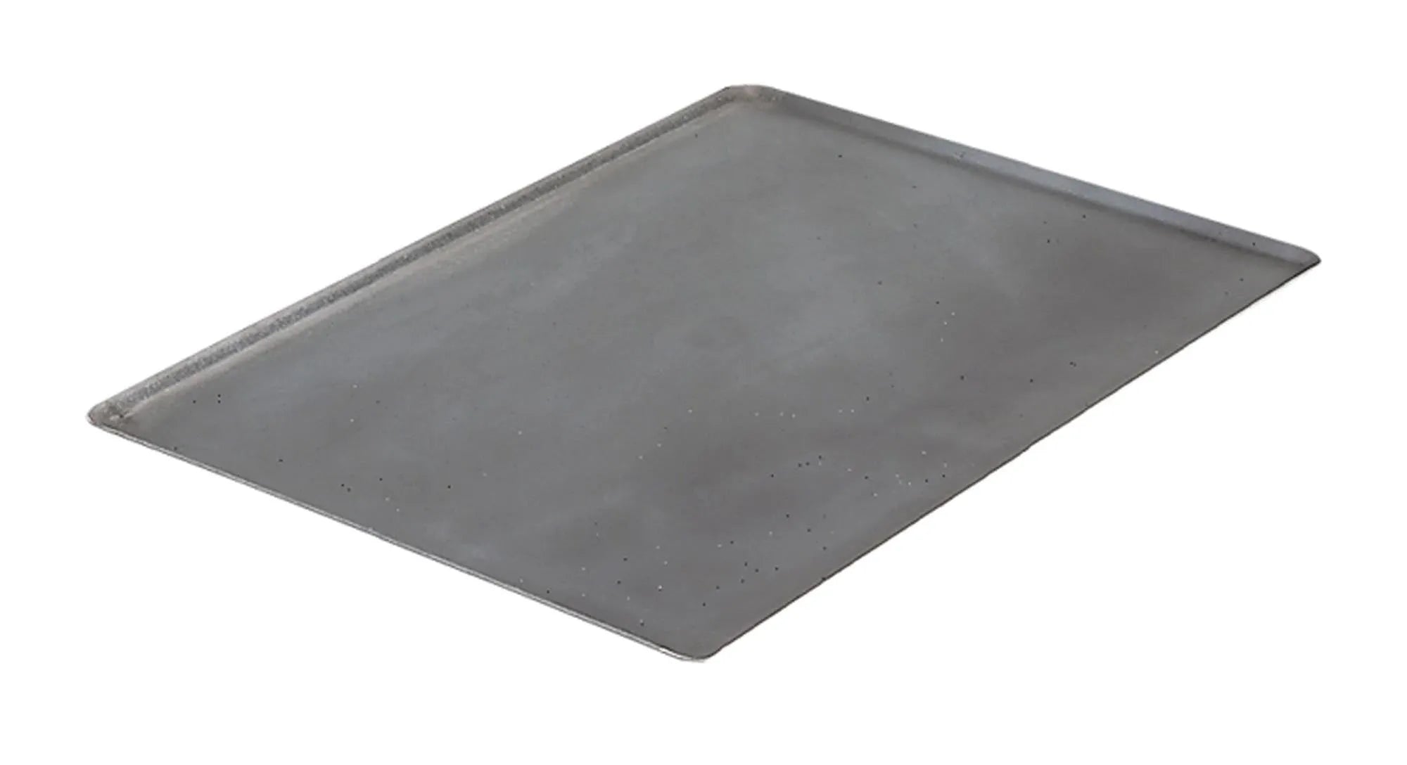 Hochwertiges 40x30cm Backblech von de Buyer aus Schwarzblech, ideal für gleichmäßiges Backen und vielseitig einsetzbar.