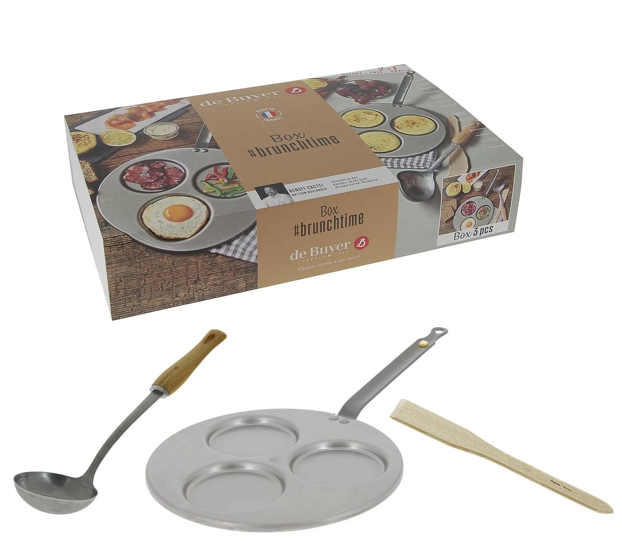 3er Set BRUNCHTIME: TRIBLINIS+SPATULE+LOUCHE - KAQTU Design