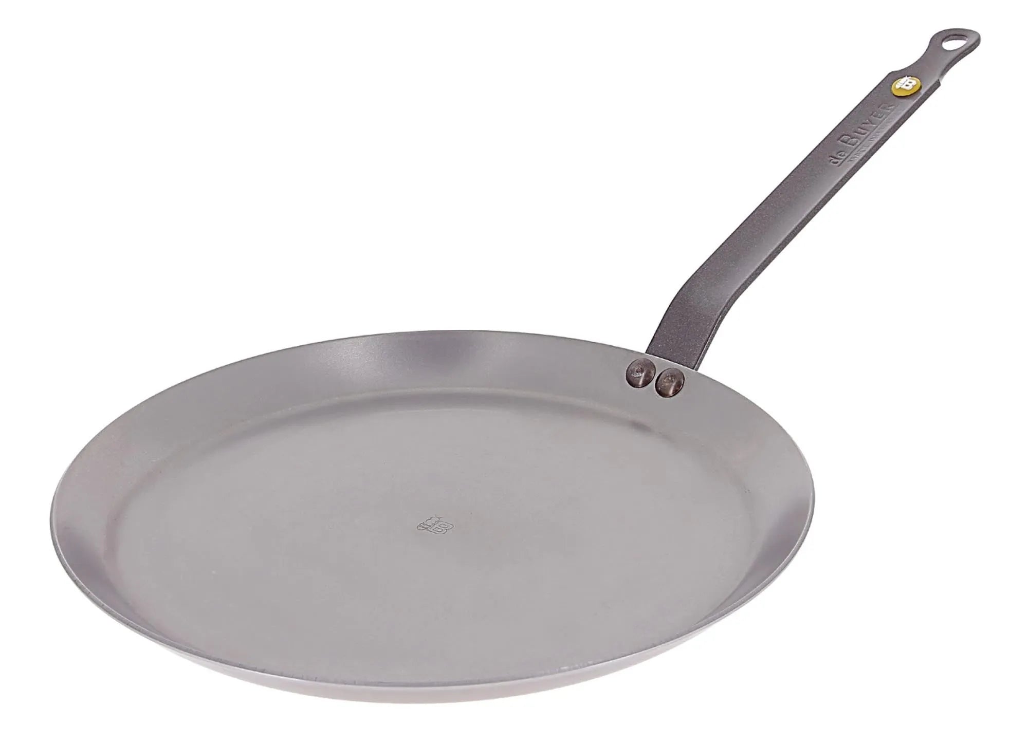 Robuste 26cm Crêpes-Pfanne aus Mineral-B-Stahl, ideal für Induktion. Natürliche Antihaftbeschichtung, langlebig und pflegeleicht.