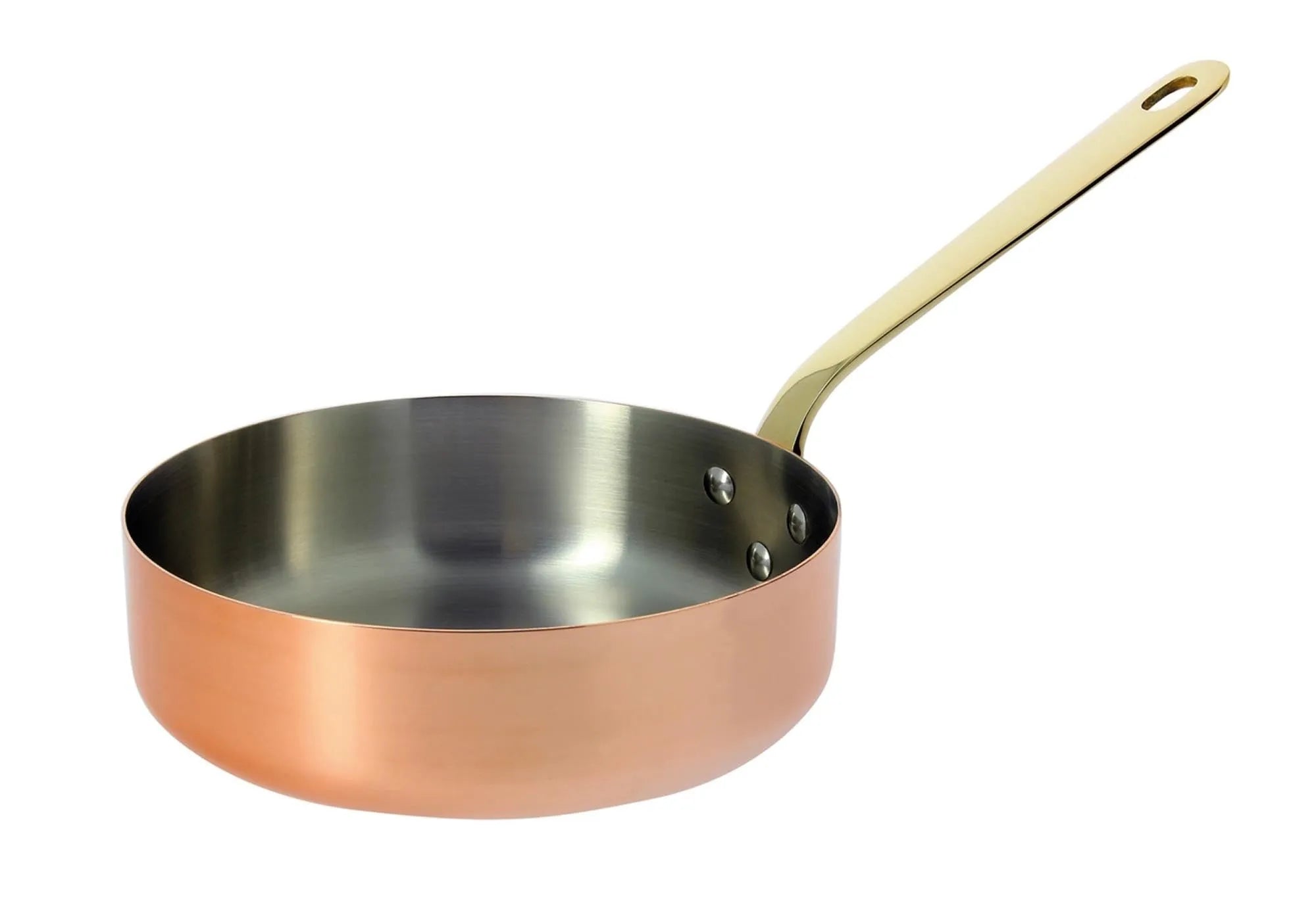 INOCUIVRE Sauteuse KupferEdelstahl Ø24cm, Messinggriff - KAQTU Design