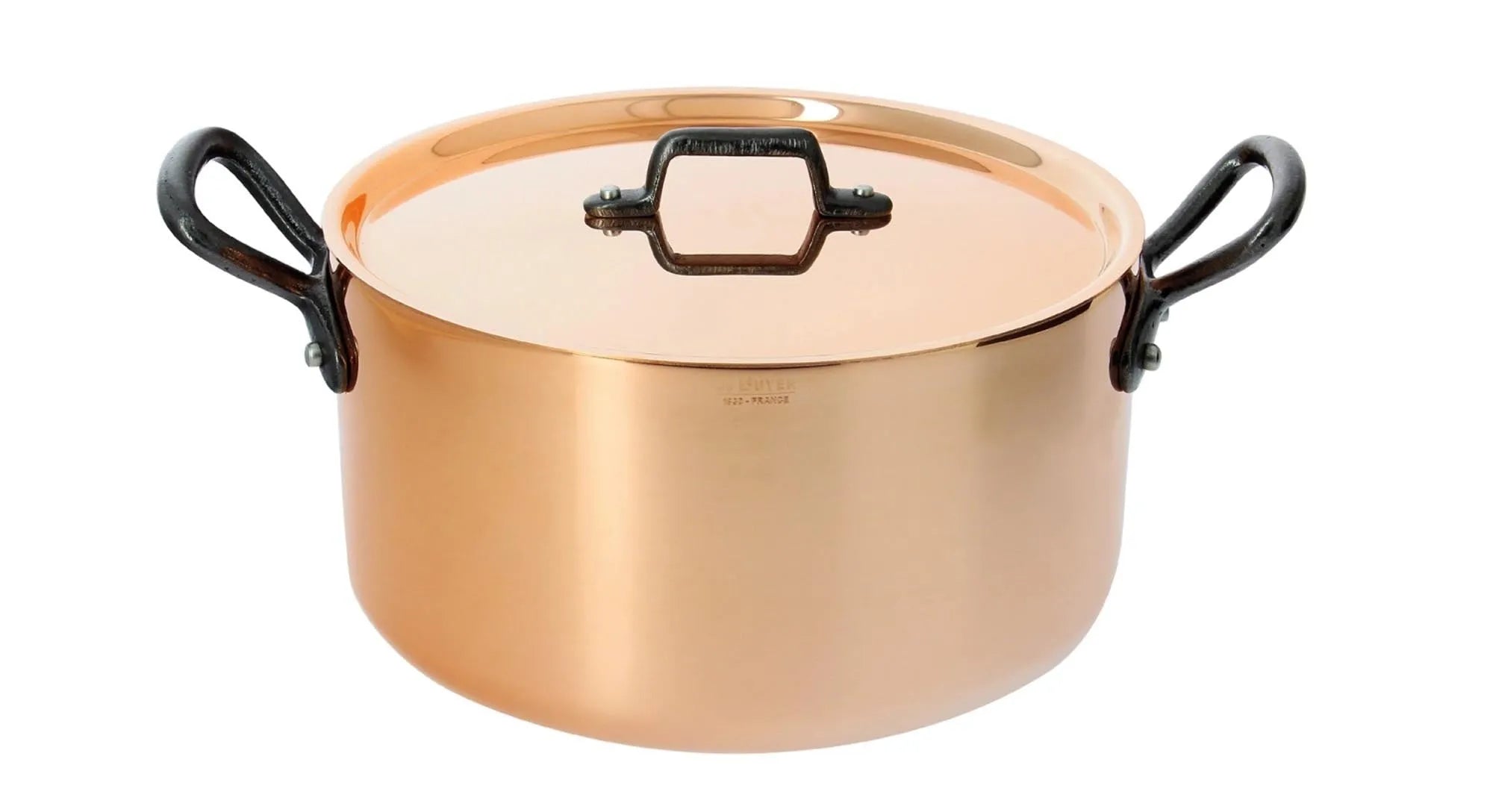 Eleganter Kupfertopf Ø24cm von de Buyer für präzises Kochen.