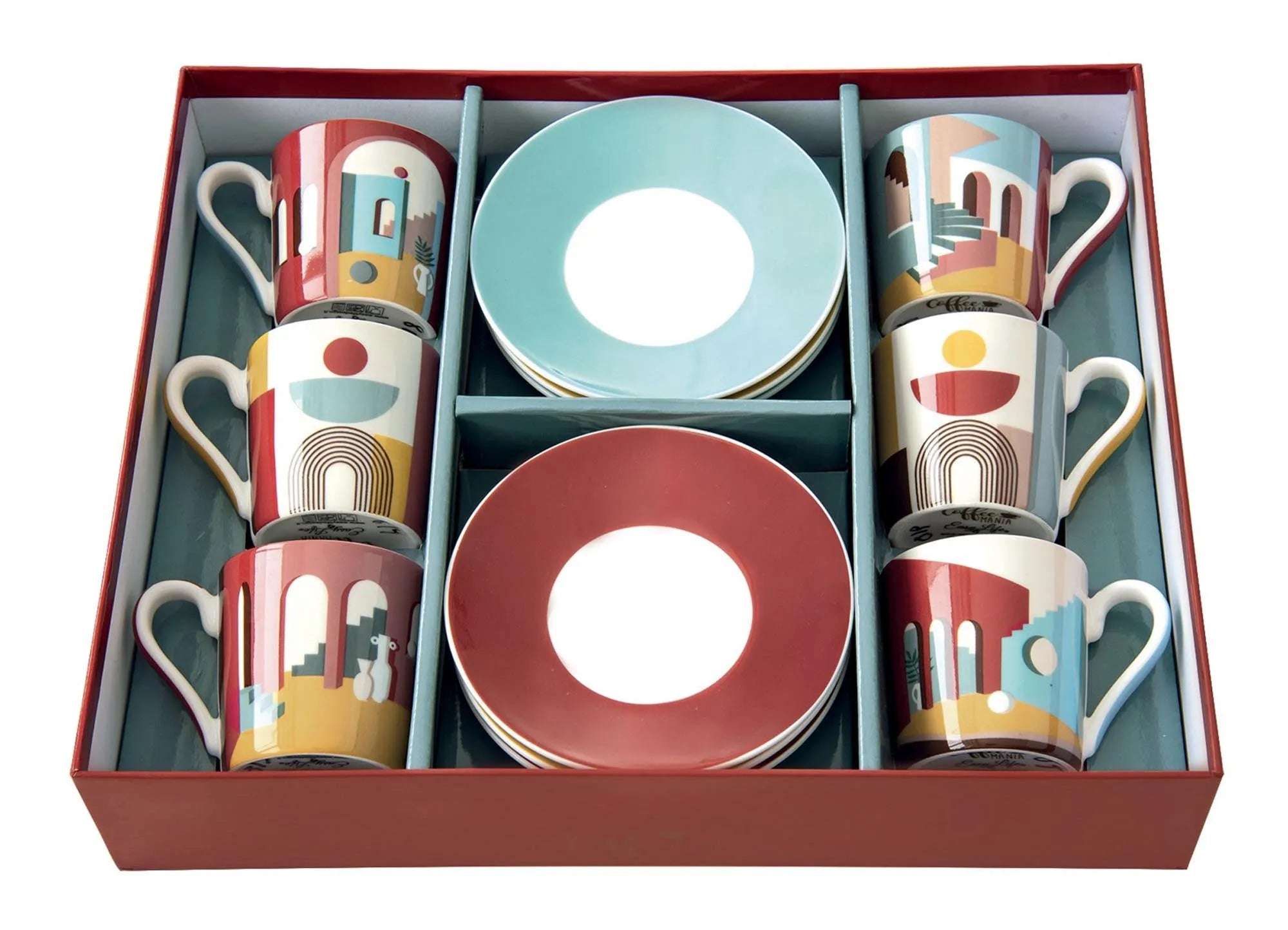 Coffee Mania 6er Espr.-tasse m. Untert. Illusion, 100ml - KAQTU Design