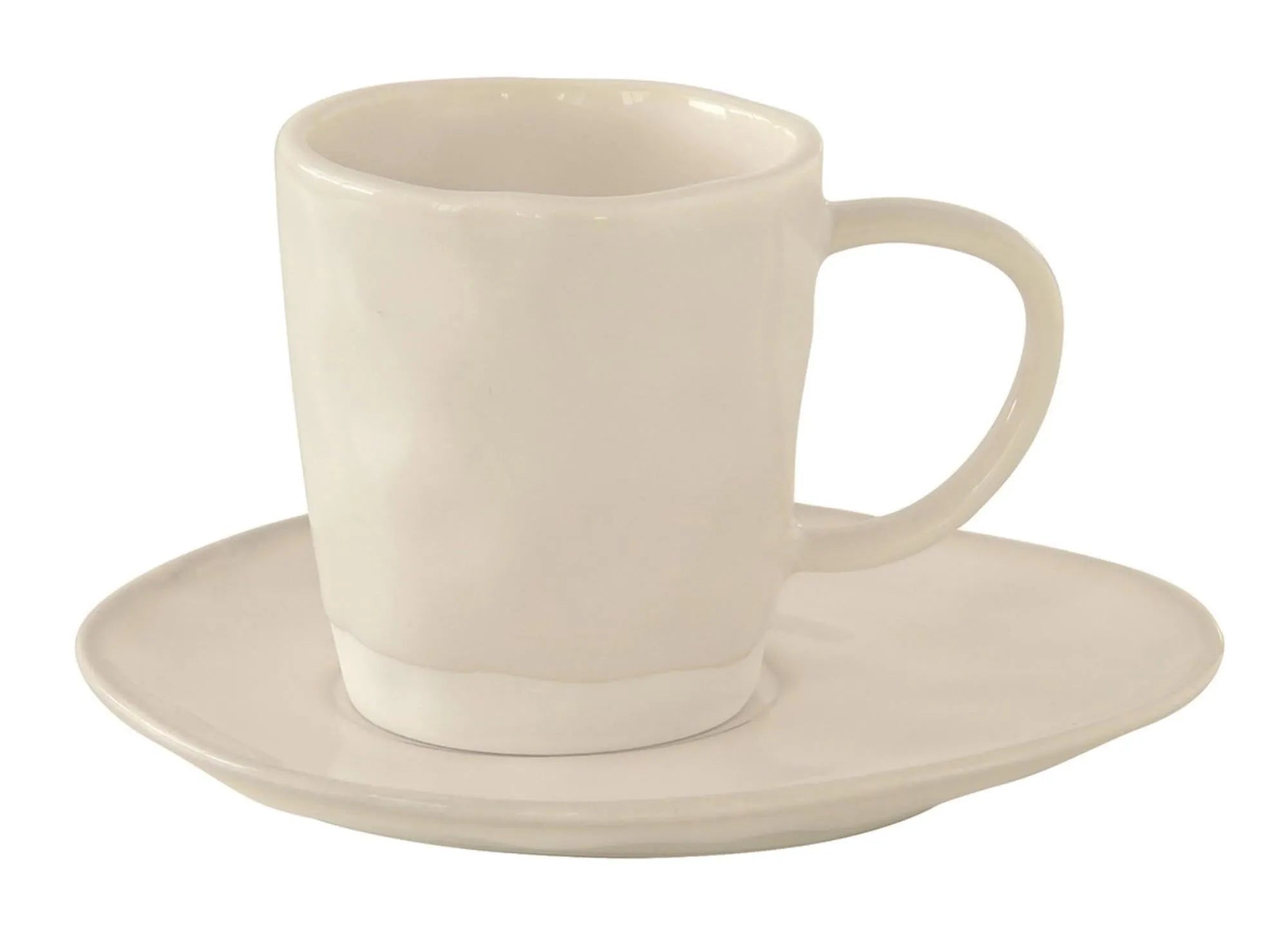 Elegante Porzellan-Kaffeetasse 250ml mit Untertasse, zeitloses Design, ideal für Kaffee & Tee, spülmaschinenfest, von Easy Life.