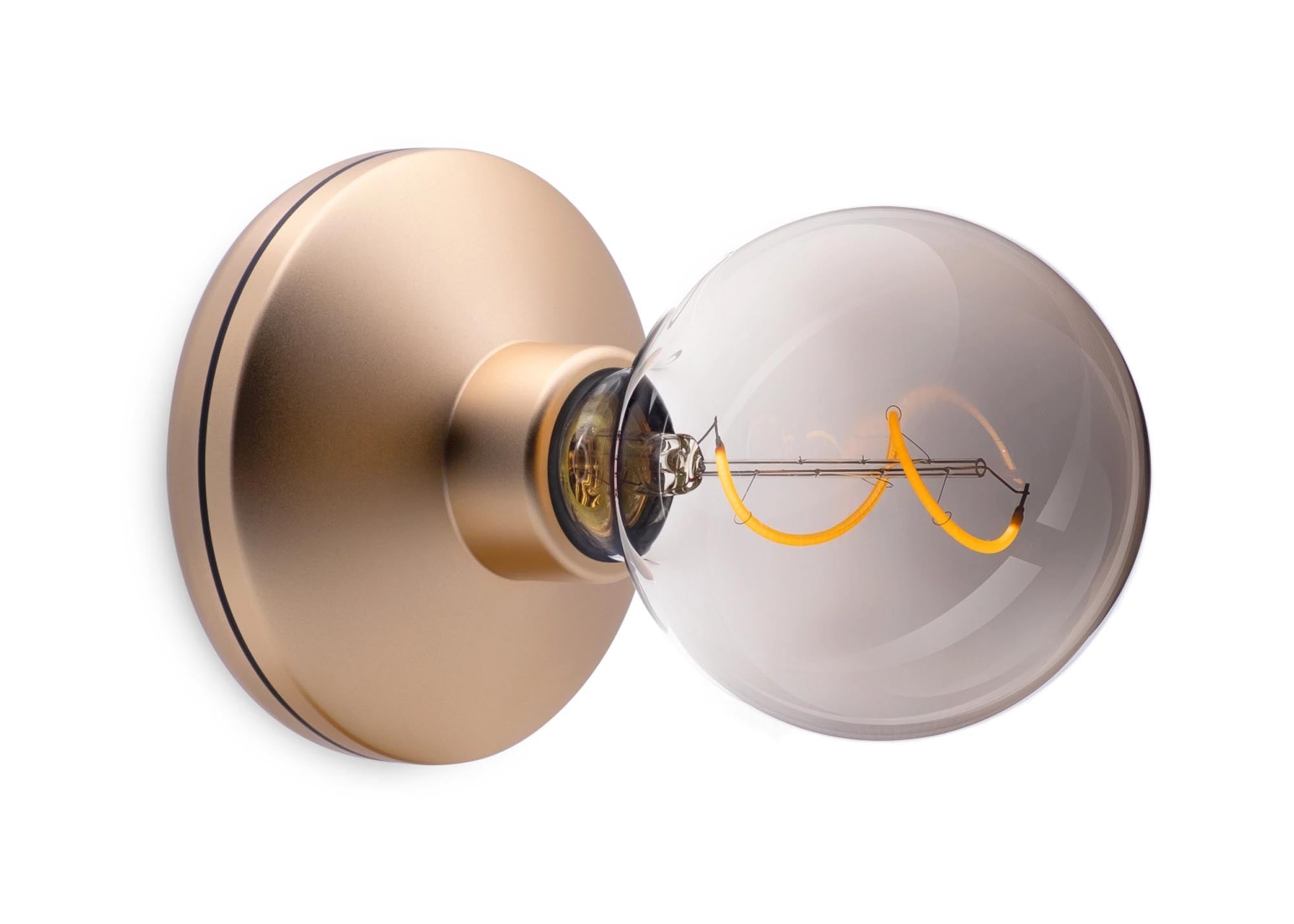 Humble Bee wall light rose gold smoked in Gold/Smoked präsentiert im Onlineshop von KAQTU Design AG. Tischleuchte ist von Humble Light