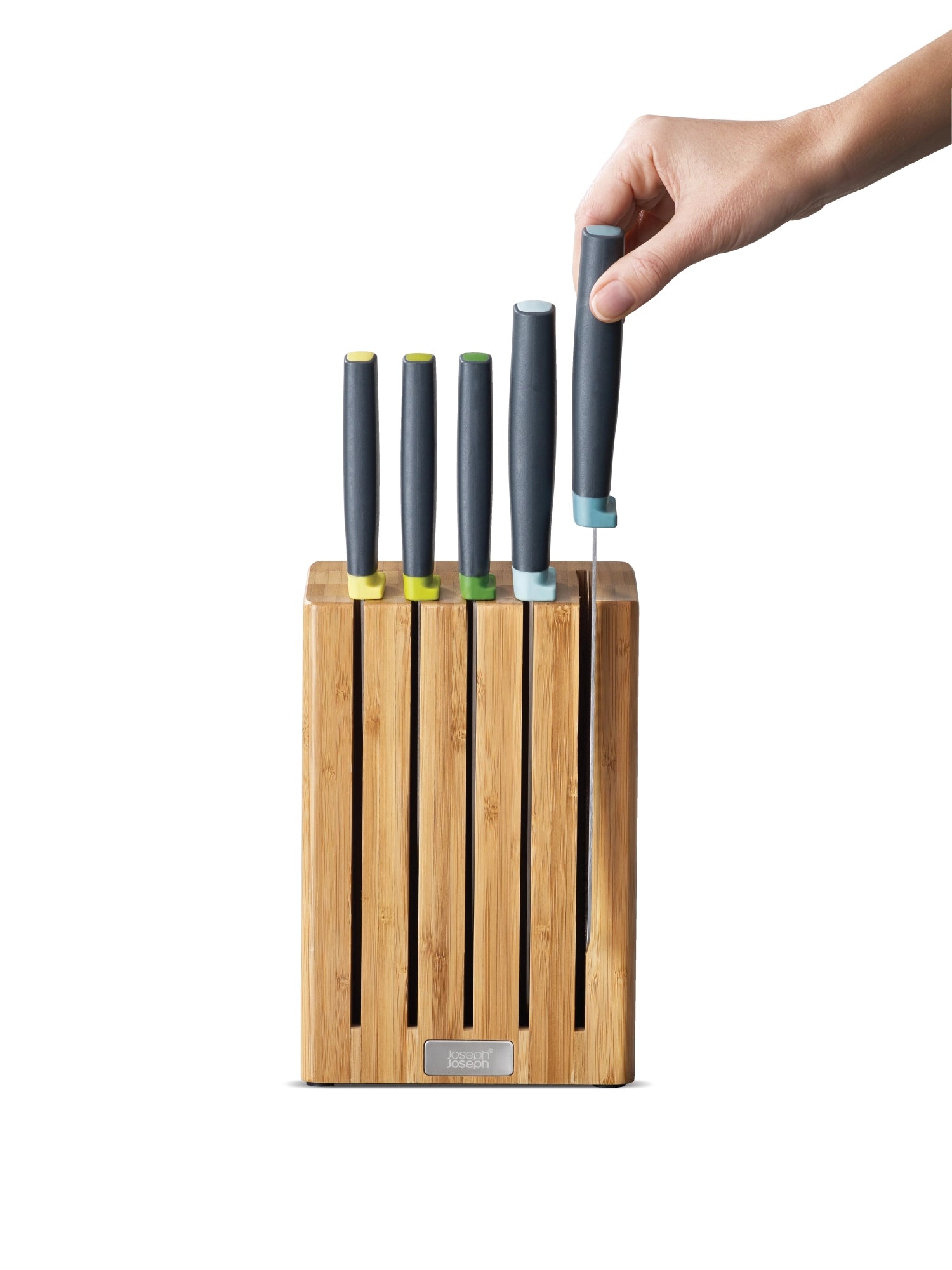 Elevate Messerblock, 5-tlg, Bambus, 35.5x14.9x6.1cm - KAQTU Design