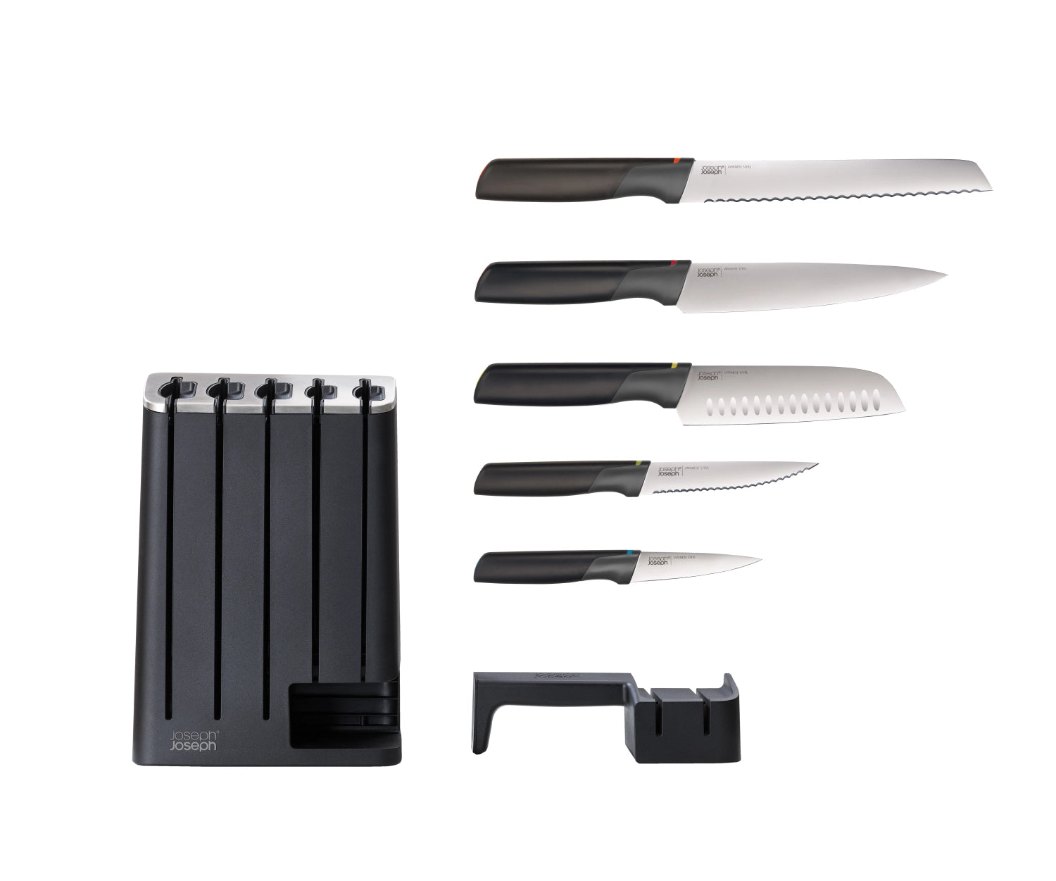 Elevate Knives SlimBlock 5tlg. Messers. mit Messerschl.-Schw - KAQTU Design