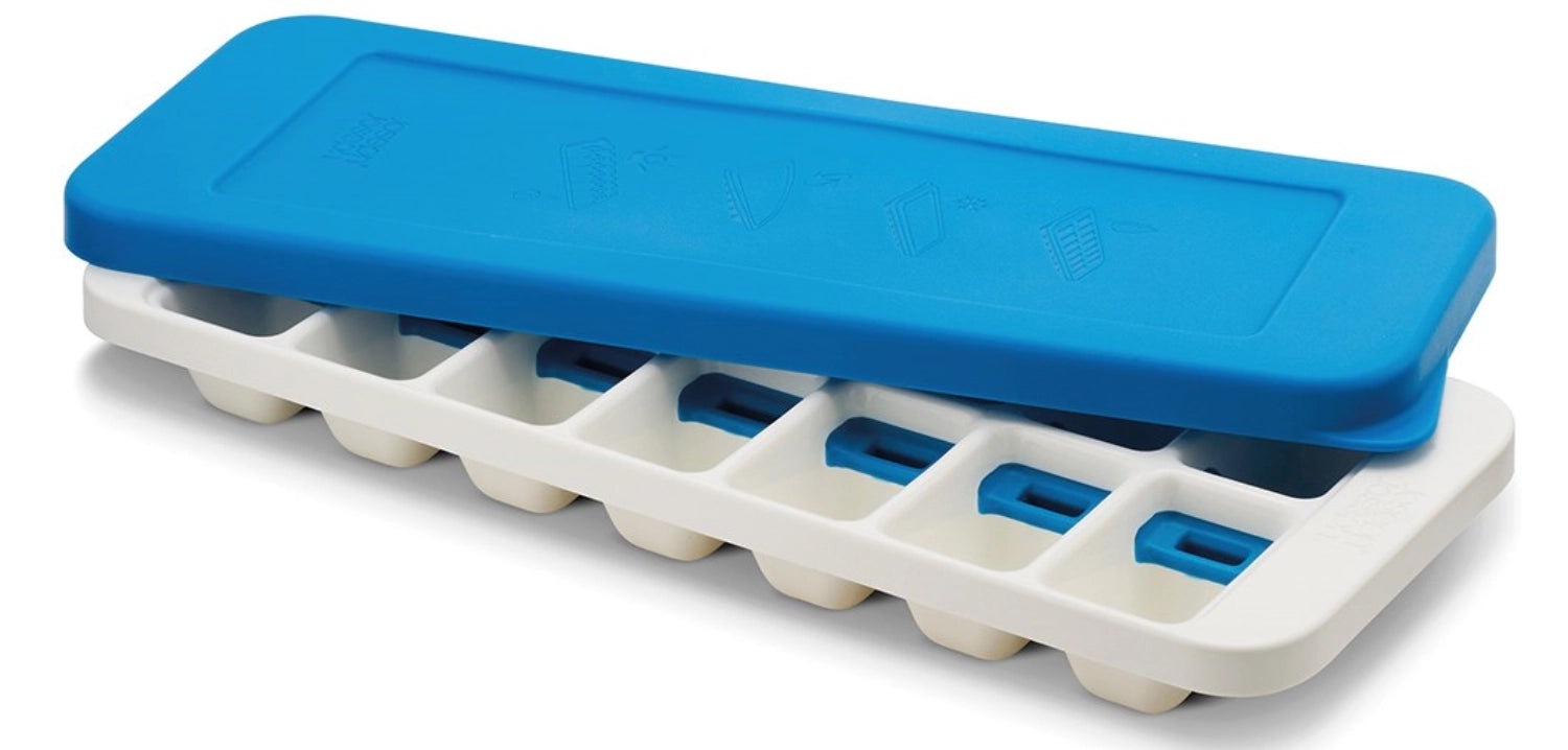 Quicksnap Plus Eiswürfelbehälter, weiss blau, 13x32.2x3.5 cm - KAQTU Design
