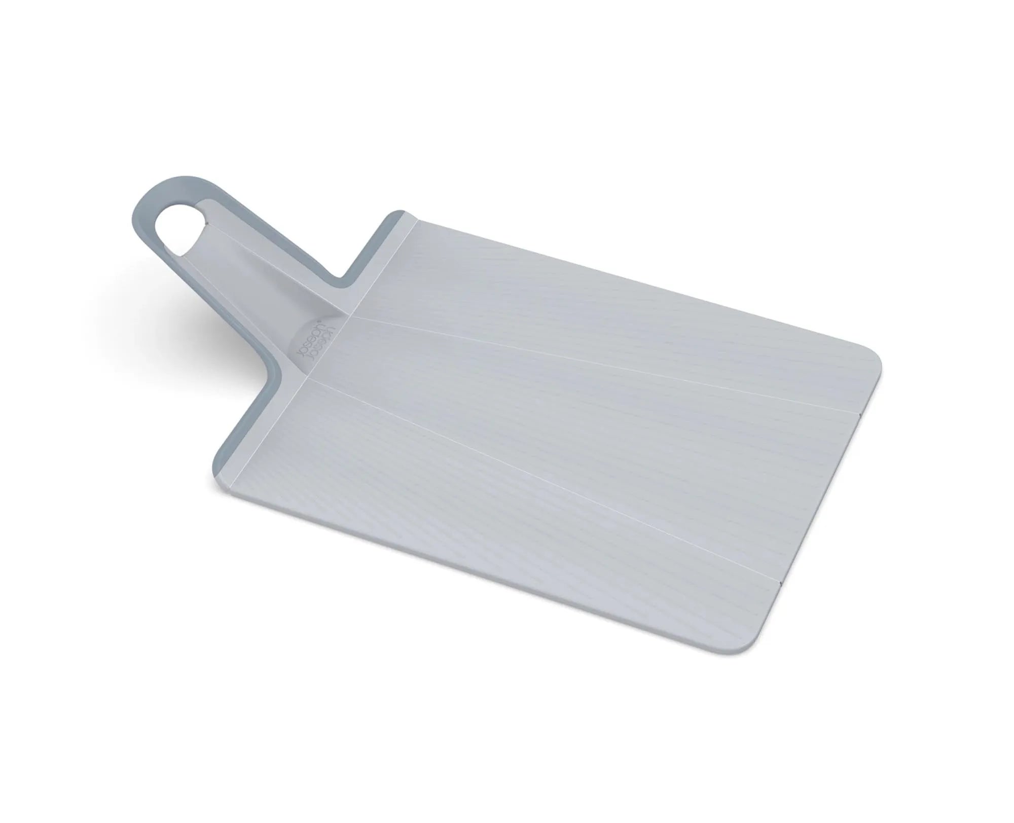 Das Chop2Pot Plus von Joseph Joseph: Faltbares, hygienisches Schneidebrett in Blassblau, 37,5x21,2 cm, ideal für sauberes, effizientes Kochen.