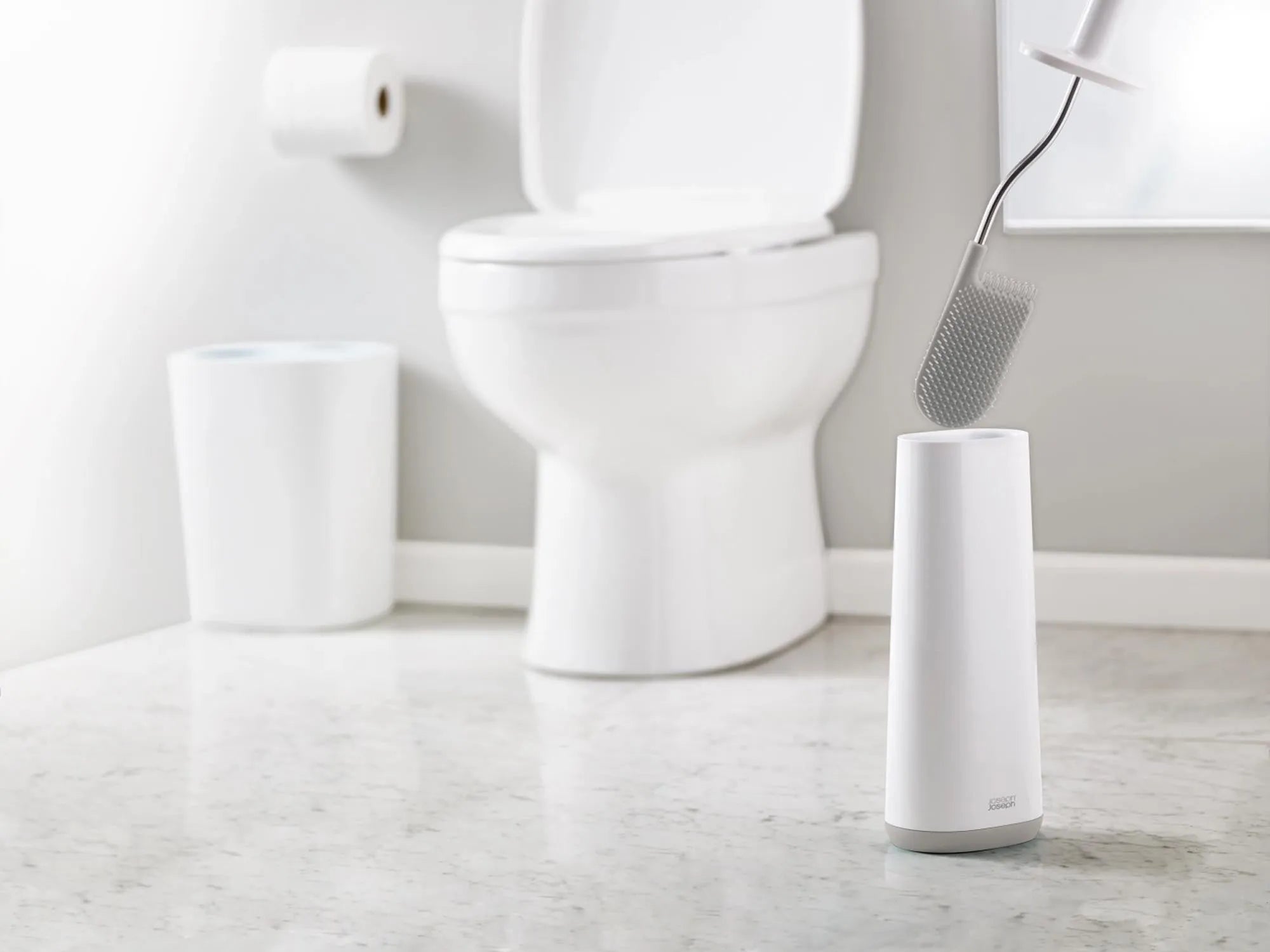 Flex Smart Toilettenbürste weiss grau, 11.4x17.4x42.9 cm - KAQTU Design