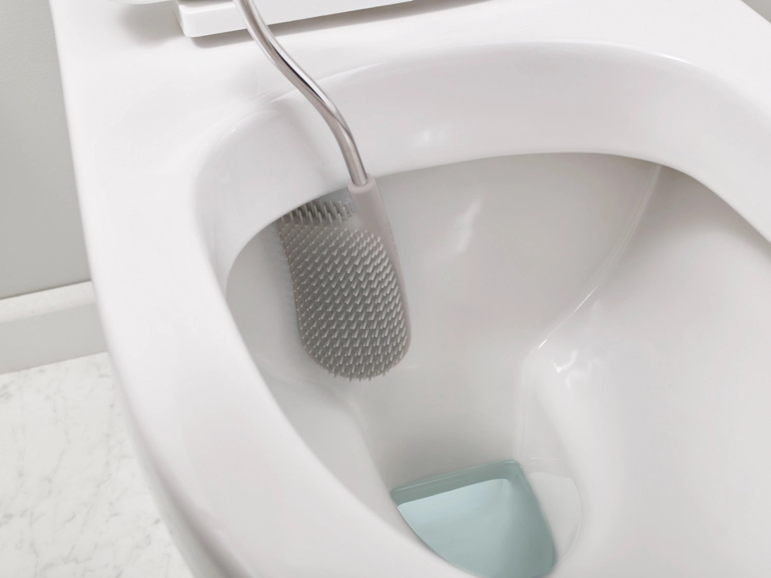 Flex Plus Toilettenbürste m. Fach weiss grau, 11.4x13.6x45 - KAQTU Design