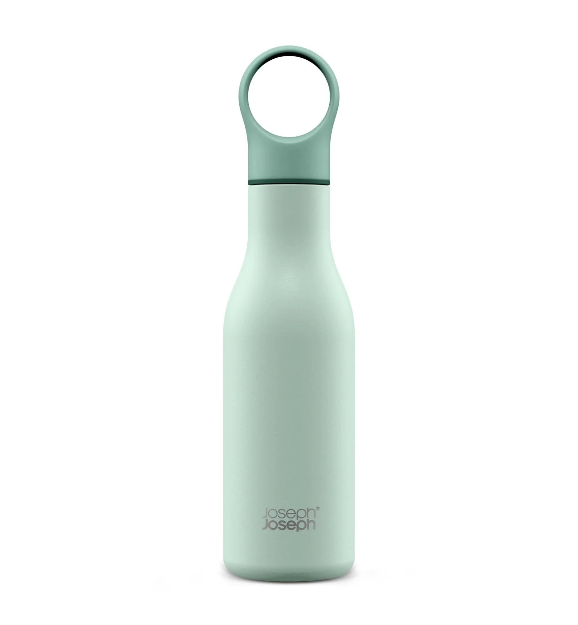 Stilvolle 500ml Loop Flasche in Grün von Joseph Joseph für unterwegs.