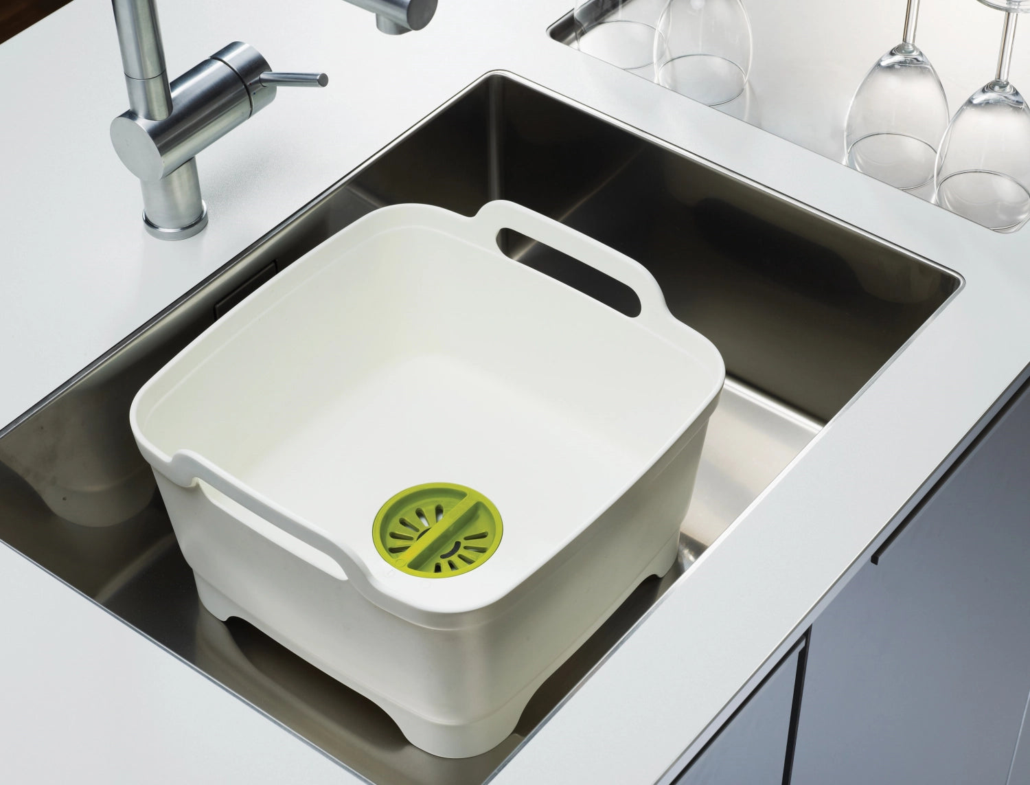 Wash Drain Waschbehälter weiss grün - KAQTU Design