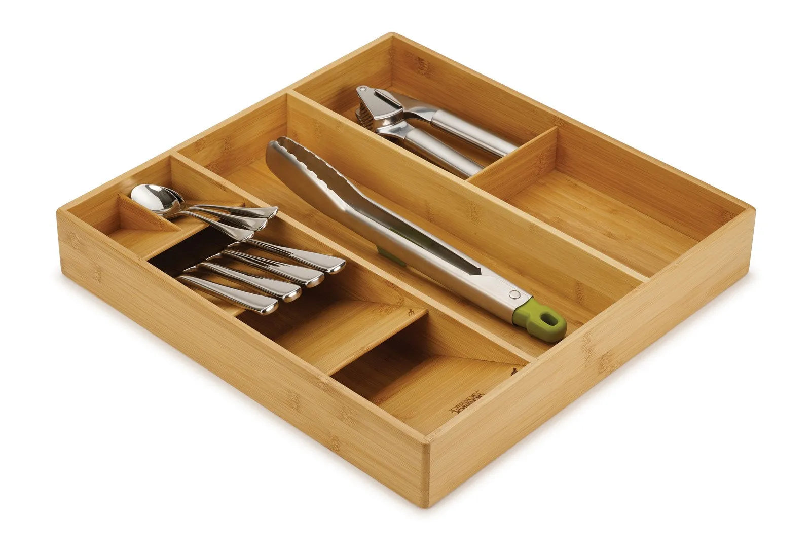 Eleganter Bamboo-Organizer für Besteck und Küchenhelfer von Joseph Joseph.