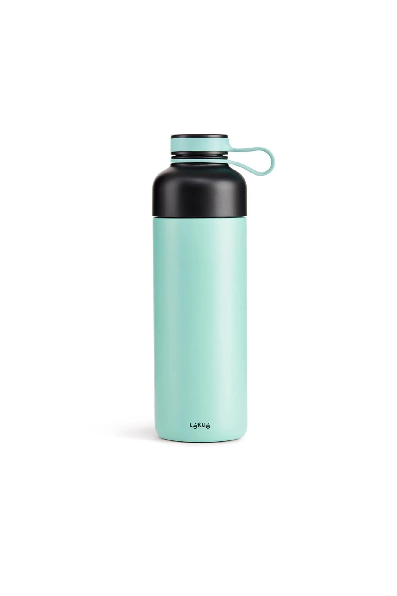 Stylische 500 ml Thermoflasche in Türkis für unterwegs von Lékué.