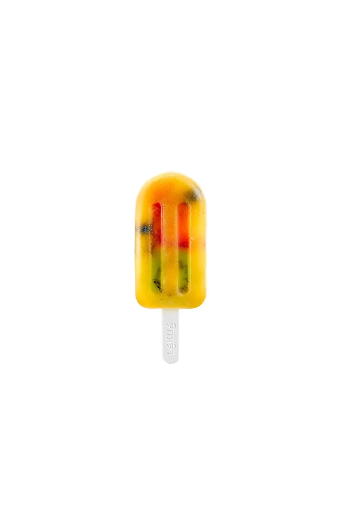 Großer, stapelbarer Lékué Lolly in Orange für erfrischende Sommer.