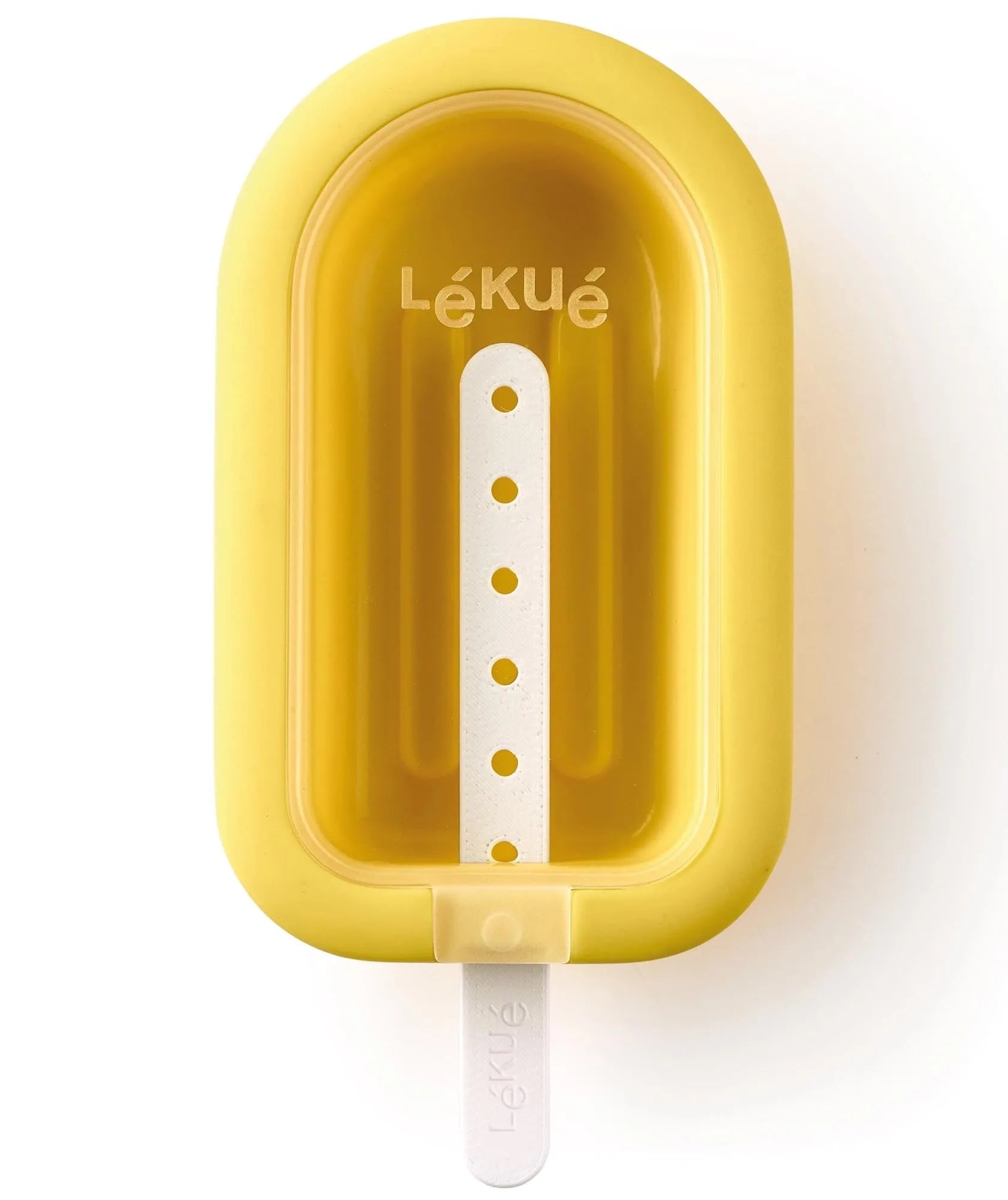 Lékué gelber Lolly: Groß, stapelbar, perfekt für Sommerfreuden.