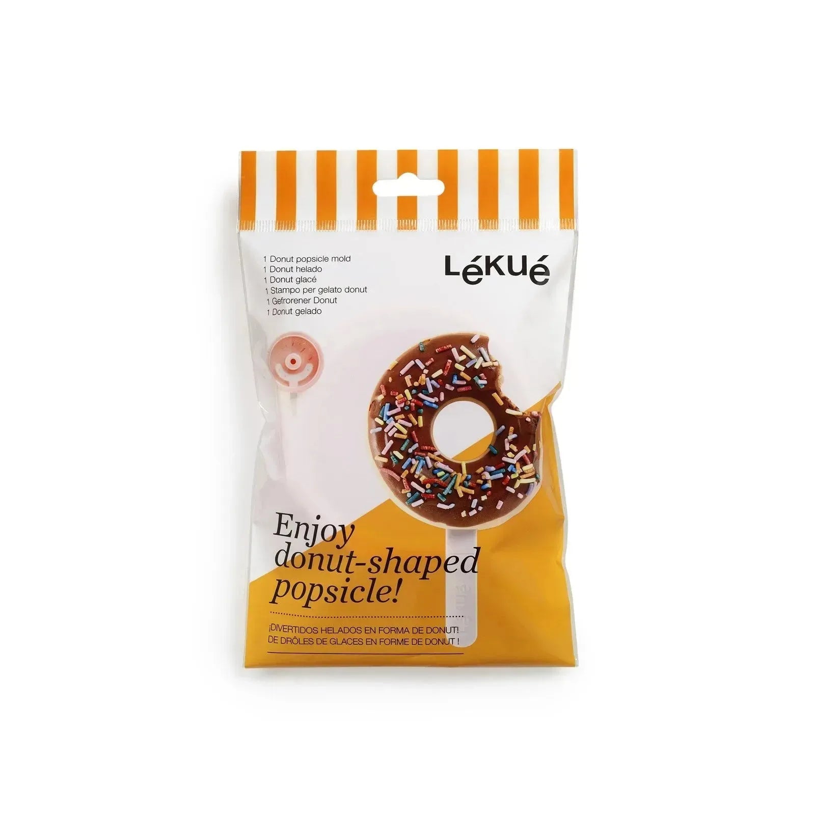 Gestalte originelle Eis-Donuts mit der Lékué Form für Sommerfreuden.