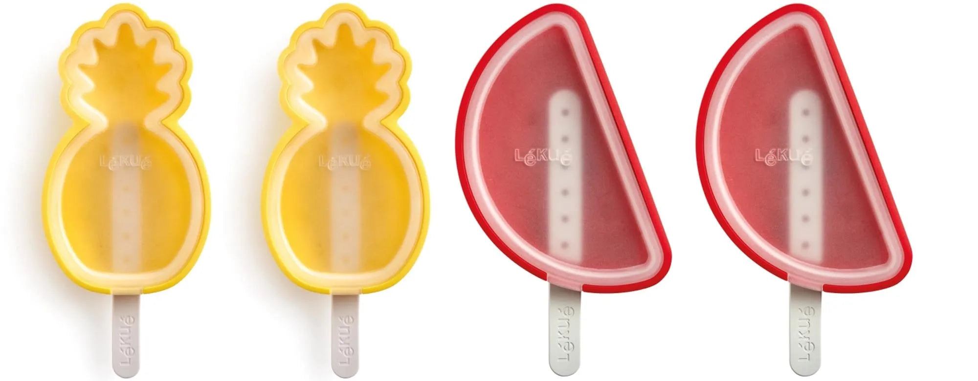 Eis am Stiel, Ananas und Wassermelone, 4er Set, Gefrieren, KAQTU Design