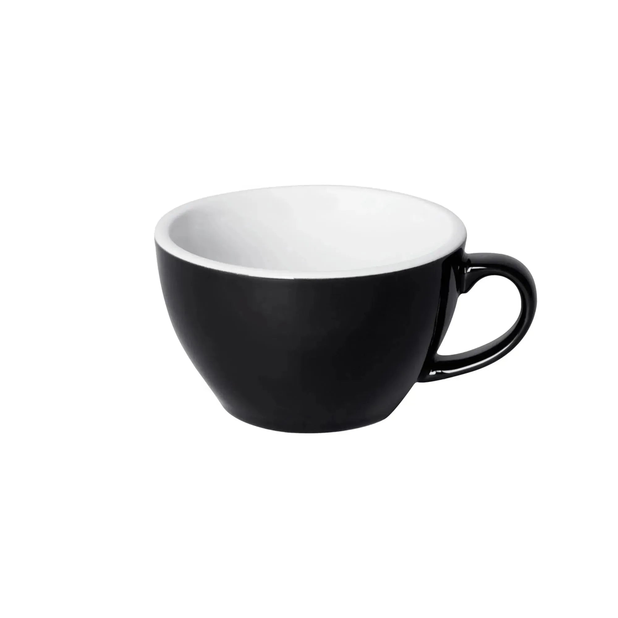 Egg Cappuccino Tasse 250ml in Schwarz präsentiert im Onlineshop von KAQTU Design AG. Kaffeetassen ist von Loveramics