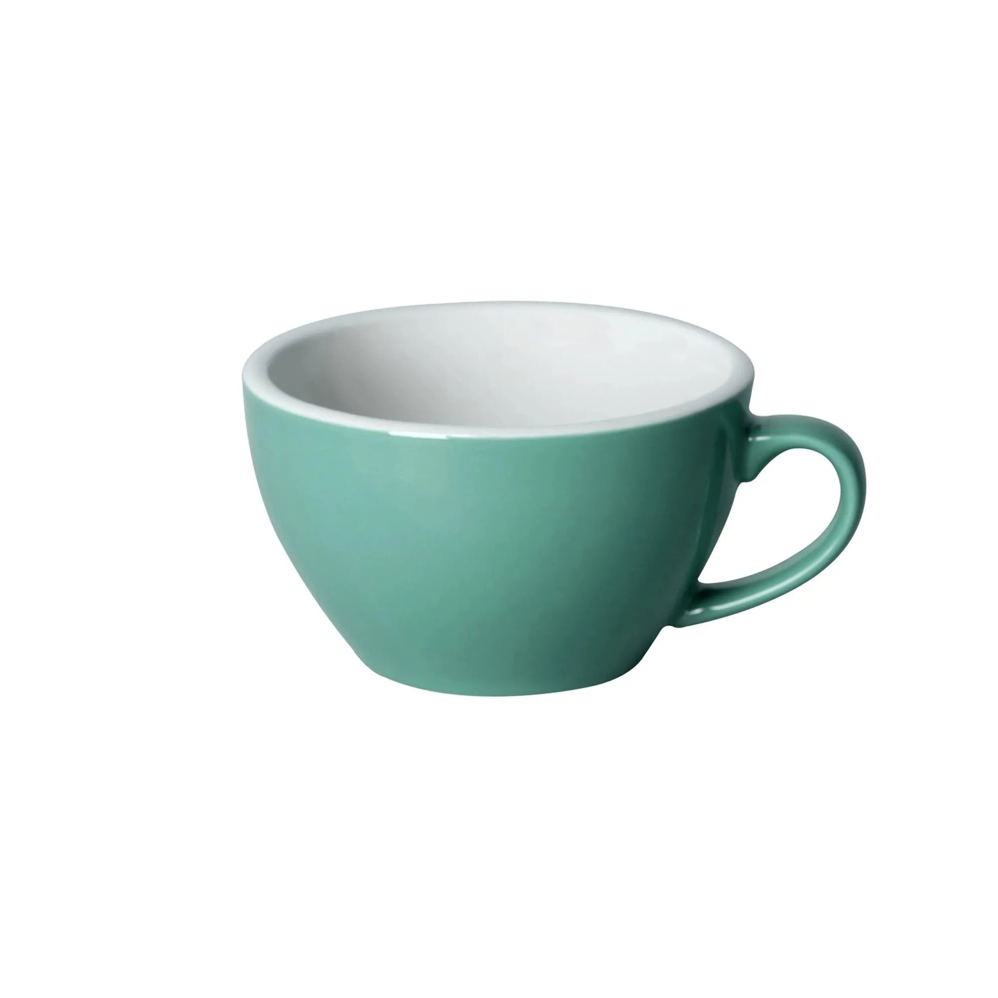 Egg Cappuccino Tasse 250ml in Blaugrün präsentiert im Onlineshop von KAQTU Design AG. Kaffeetassen ist von Loveramics