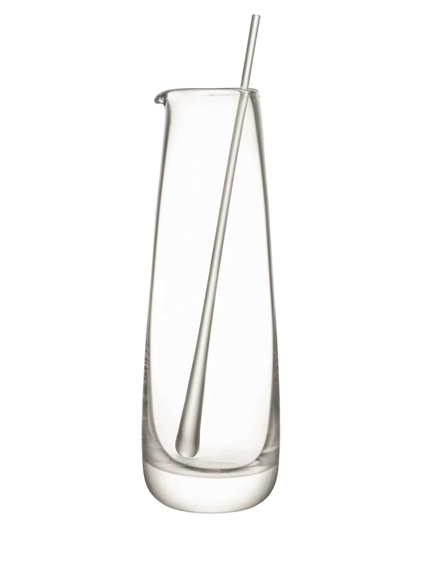 Eleganter 1.25L Krug aus klarem Glas mit Rührstab, ideal für Cocktails. Zeitloses Design, robust und pflegeleicht.