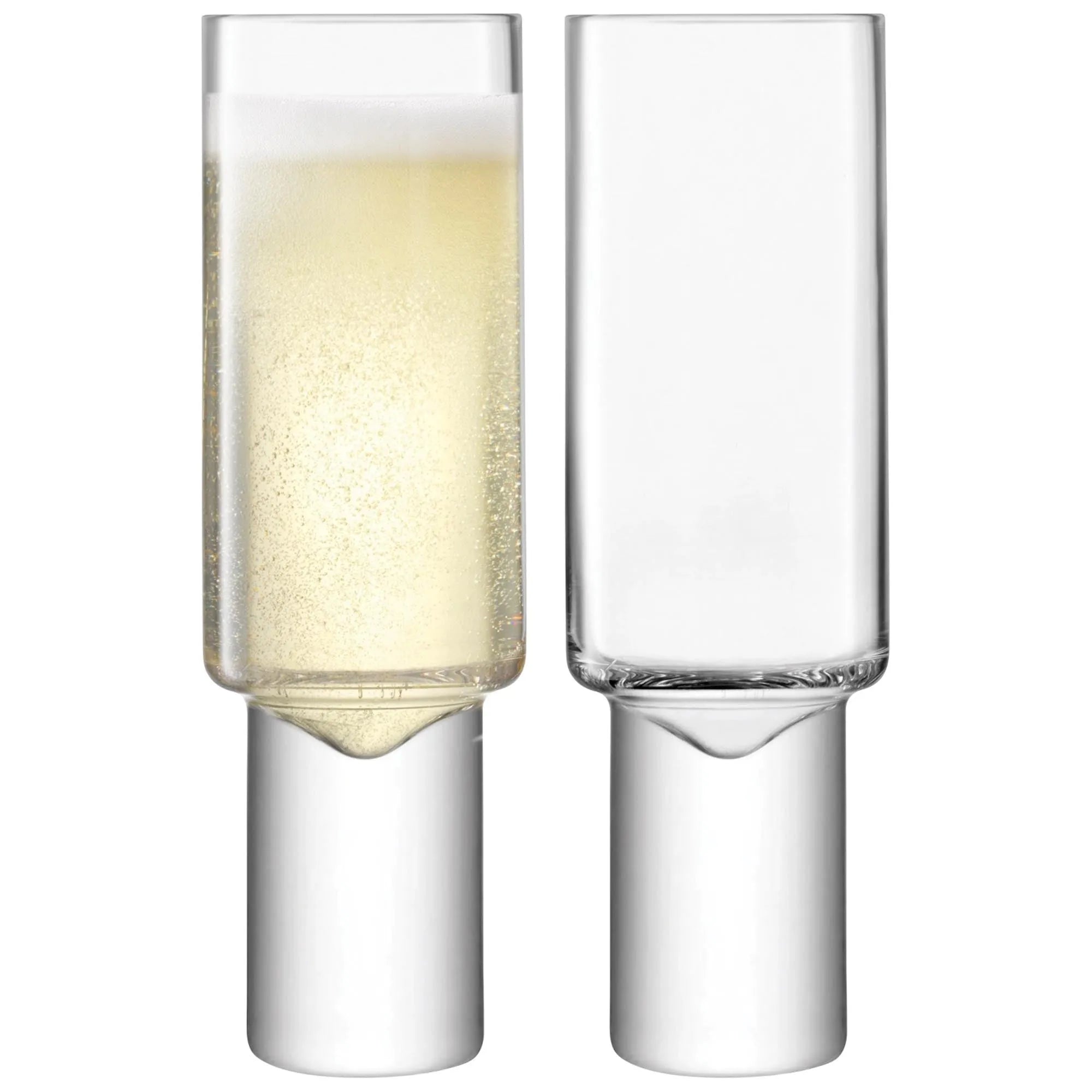 Elegante 240 ml Flute Gläser von LSA, ideal für Champagner. Hochwertig, klar, für festliche Anlässe. Nicht spülmaschinengeeignet.