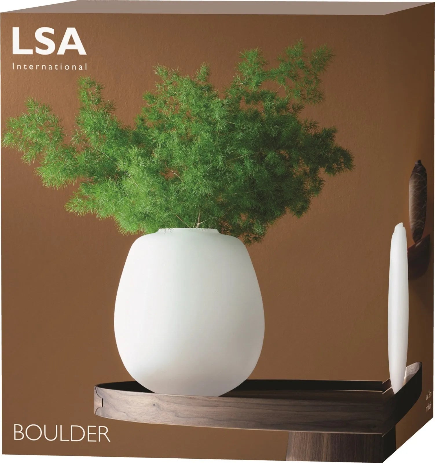 LSA Boulder Vase 31cm: Kunstvolle Kalken Kette, zeitloses Design.