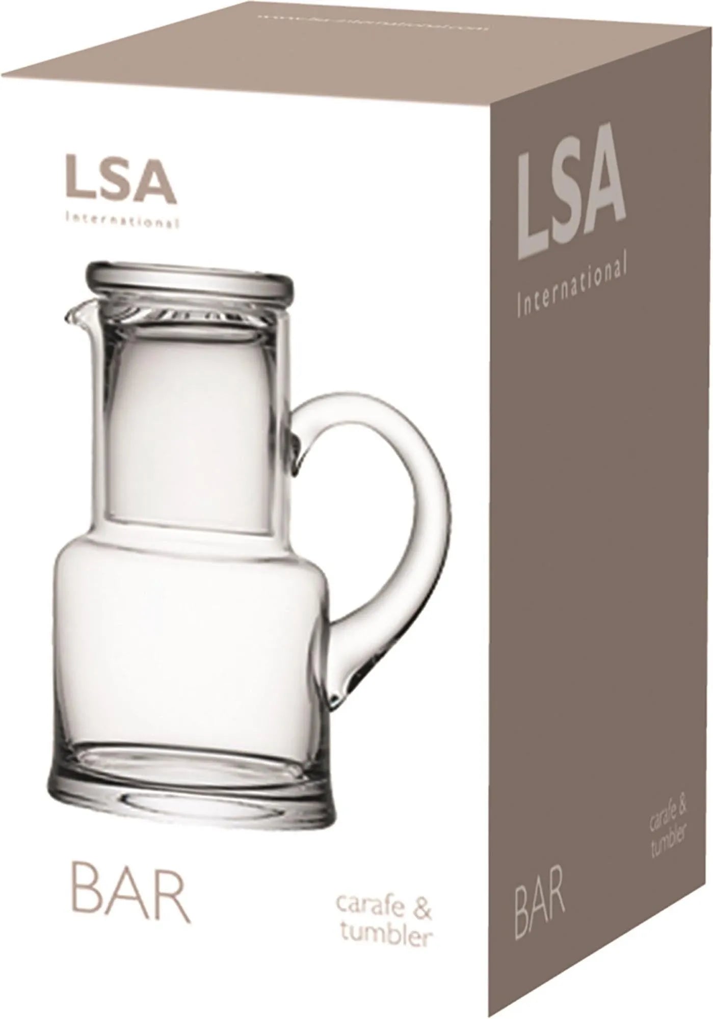 Elegante LSA Karaffe mit Glas, 730ml & 190ml, für stilvollen Genuss.