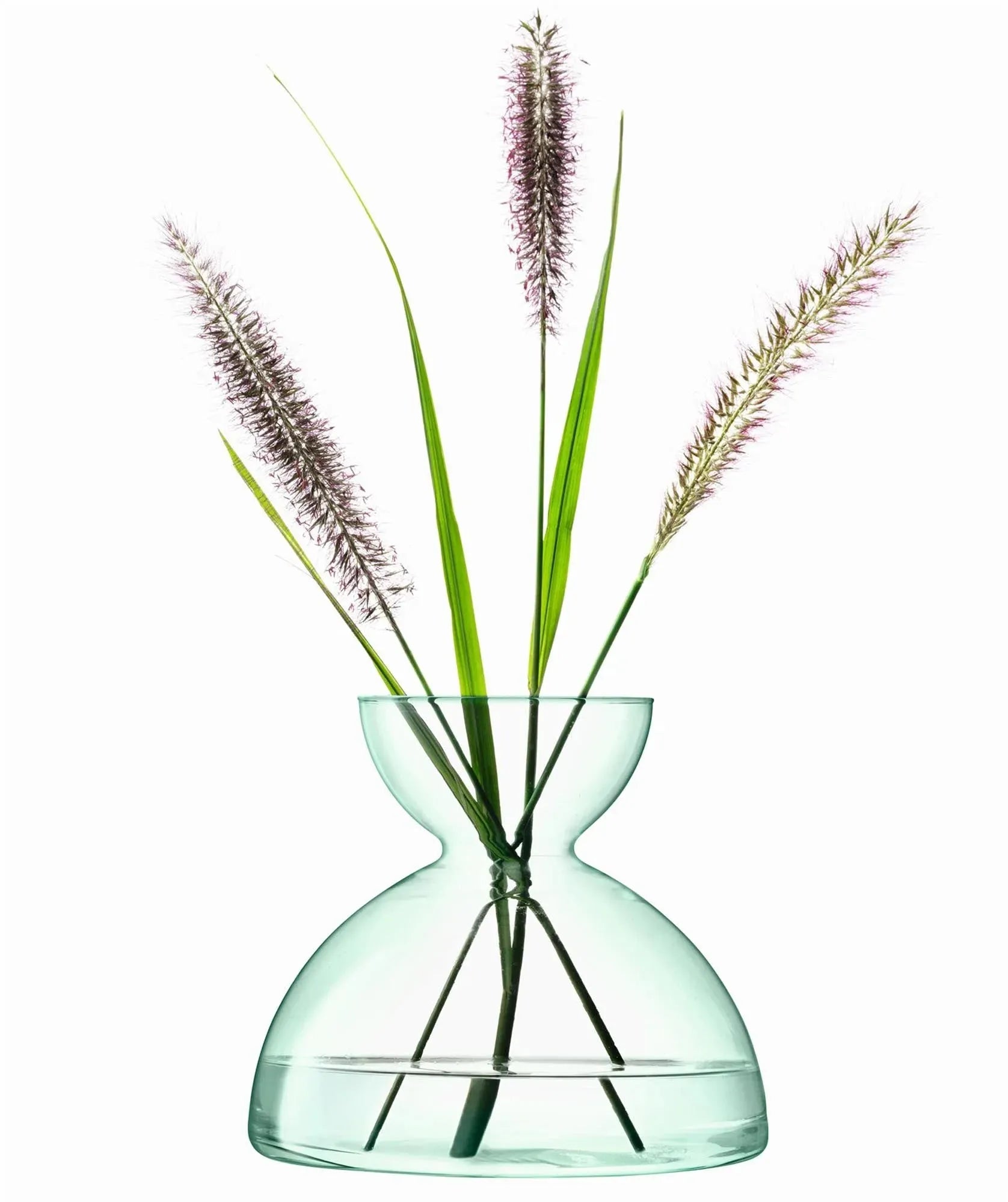 Stilvolle Canopy Vase H9.5cm von LSA, aus recyceltem Glas, ideal für Blumenarrangements, modern und nachhaltig.